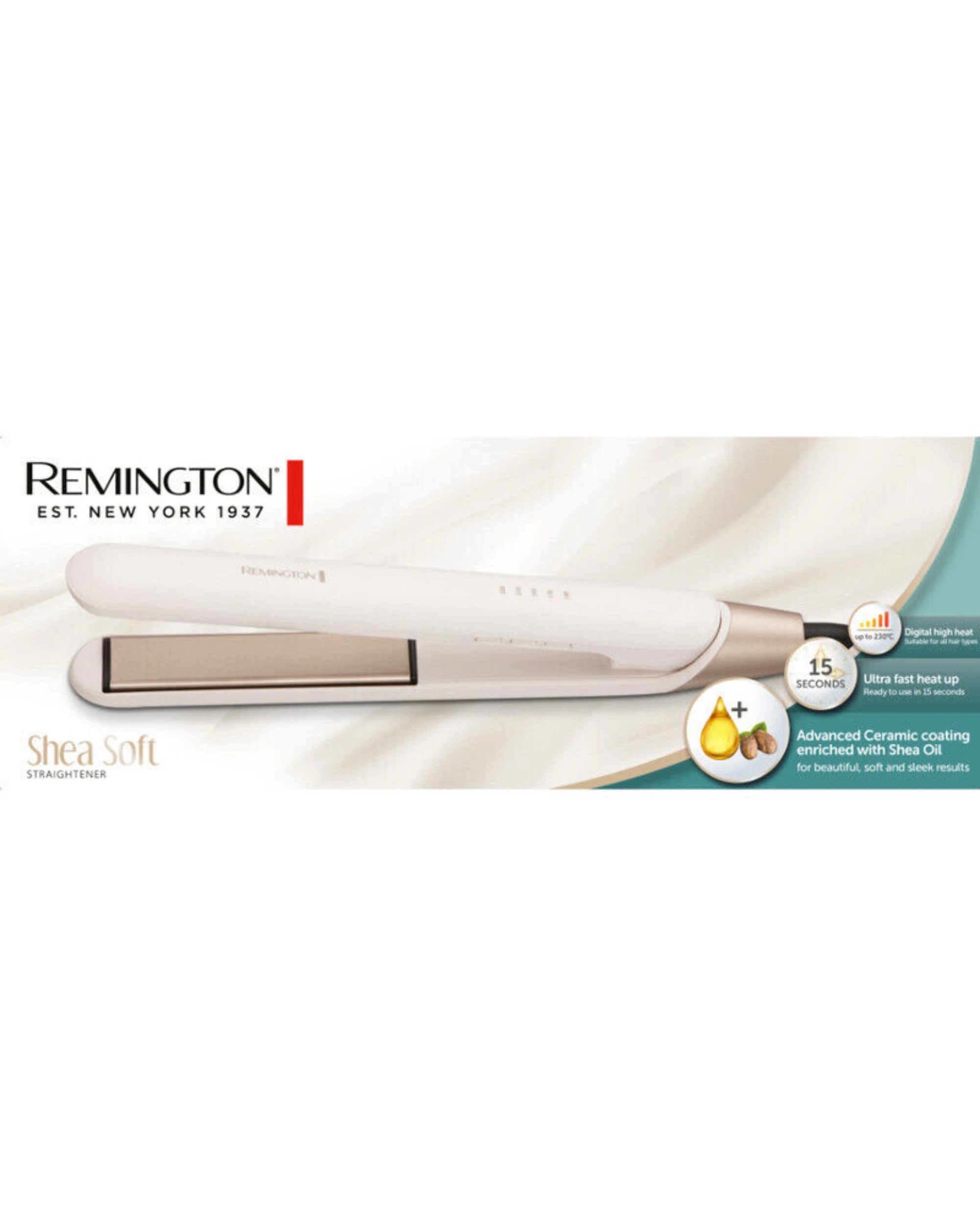 3 Remington Soft Straightener - Shea - White, 3 of 3