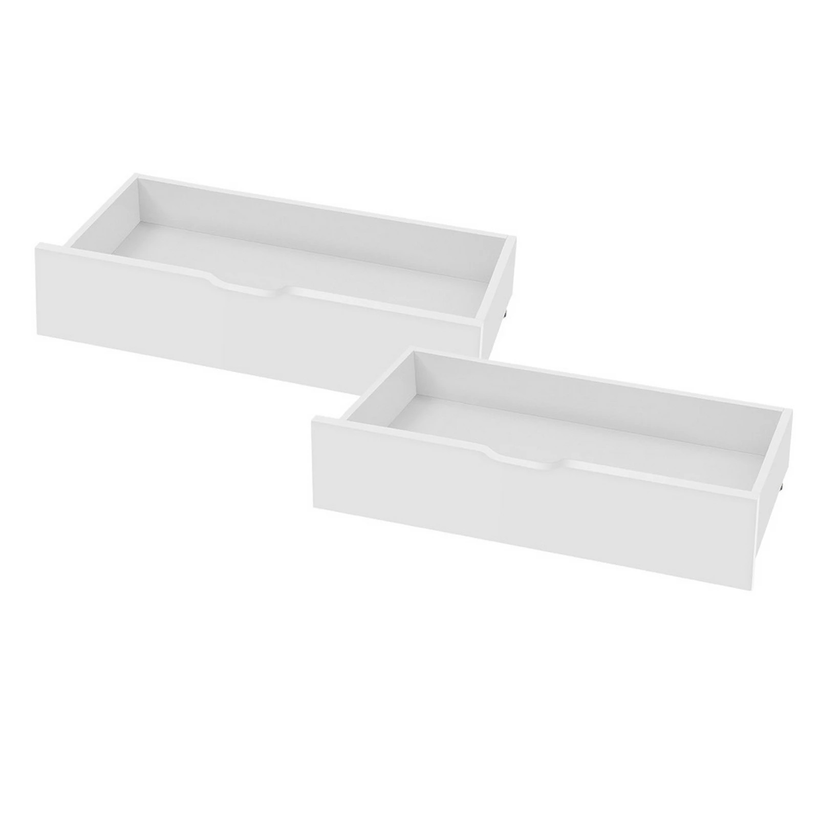 1 Alfordson 2x Storage Drawers Trundle for Wooden Bed Frame Base Timber - White, 1 of 7
