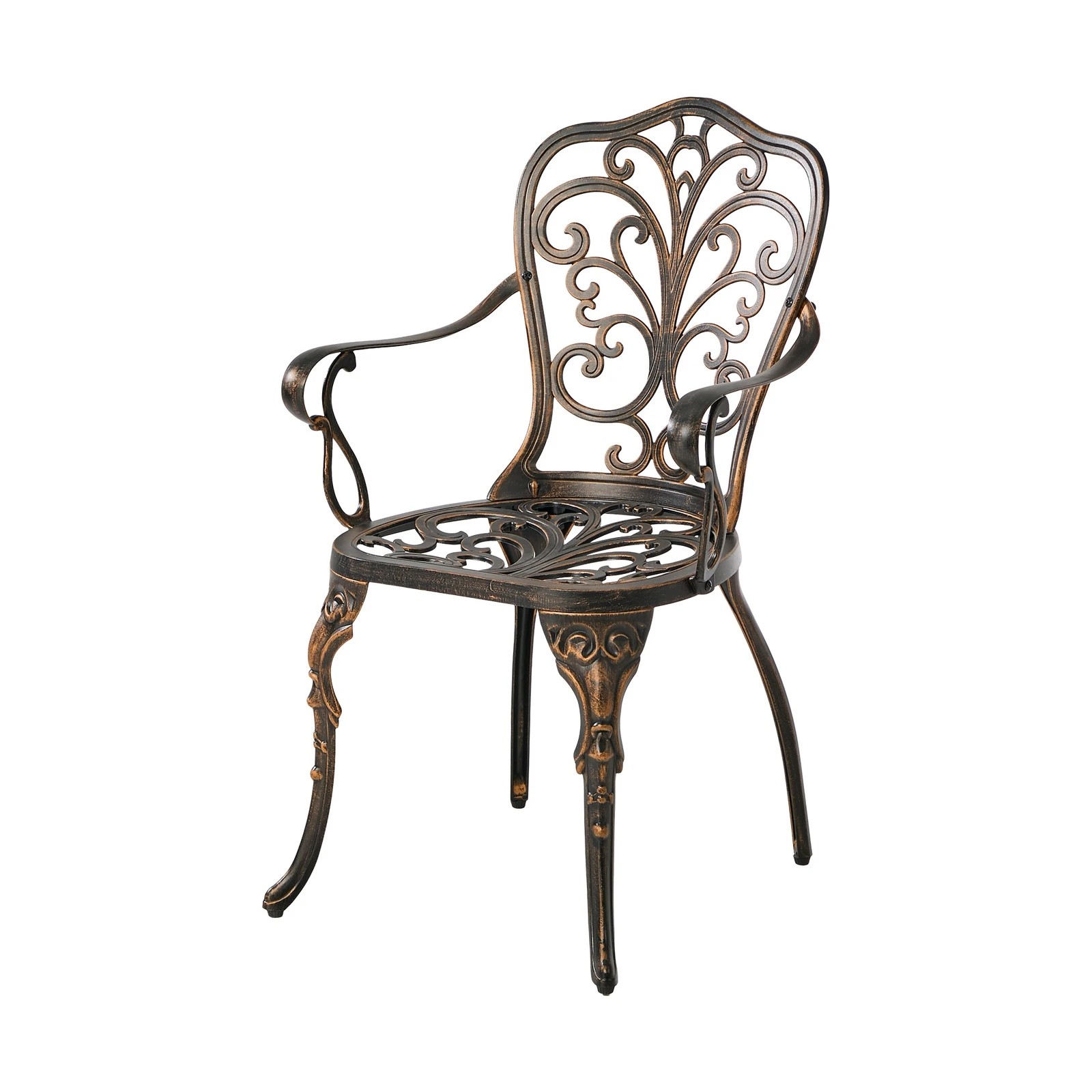 7 Livsip 5 Piece Outdoor Patio Set Table Chairs Bistro Cast Aluminium Furniture - Bronze, 7 of 7