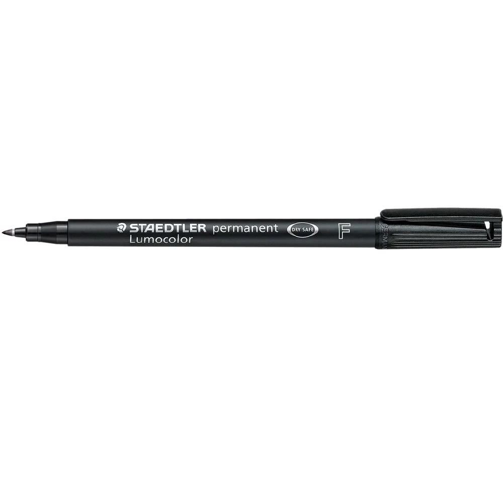 3 Staedtler Lumocolor 318 Permanent Markers Black 20 Pack, 3 of 6