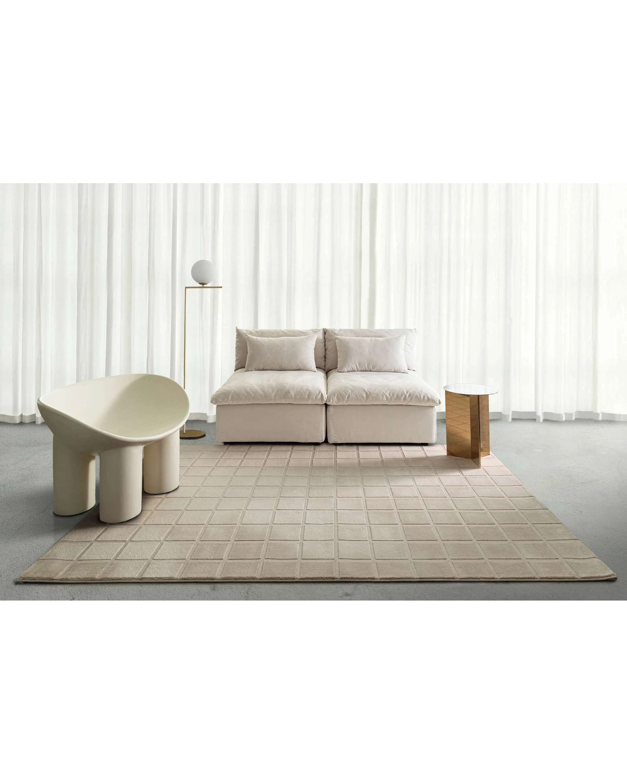2 Loopsie Boumalne Tonal Rug-230cm x 160cm - White - White, 2 of 10