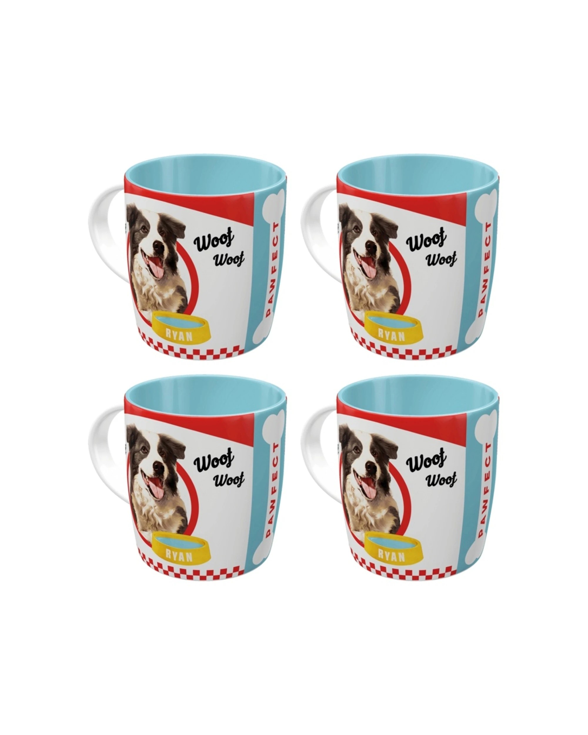 1 Nostalgic-Art 4PK Ceramic Mug 330ml Retro Design - Better Together Dogs - Natural, 1 of 4