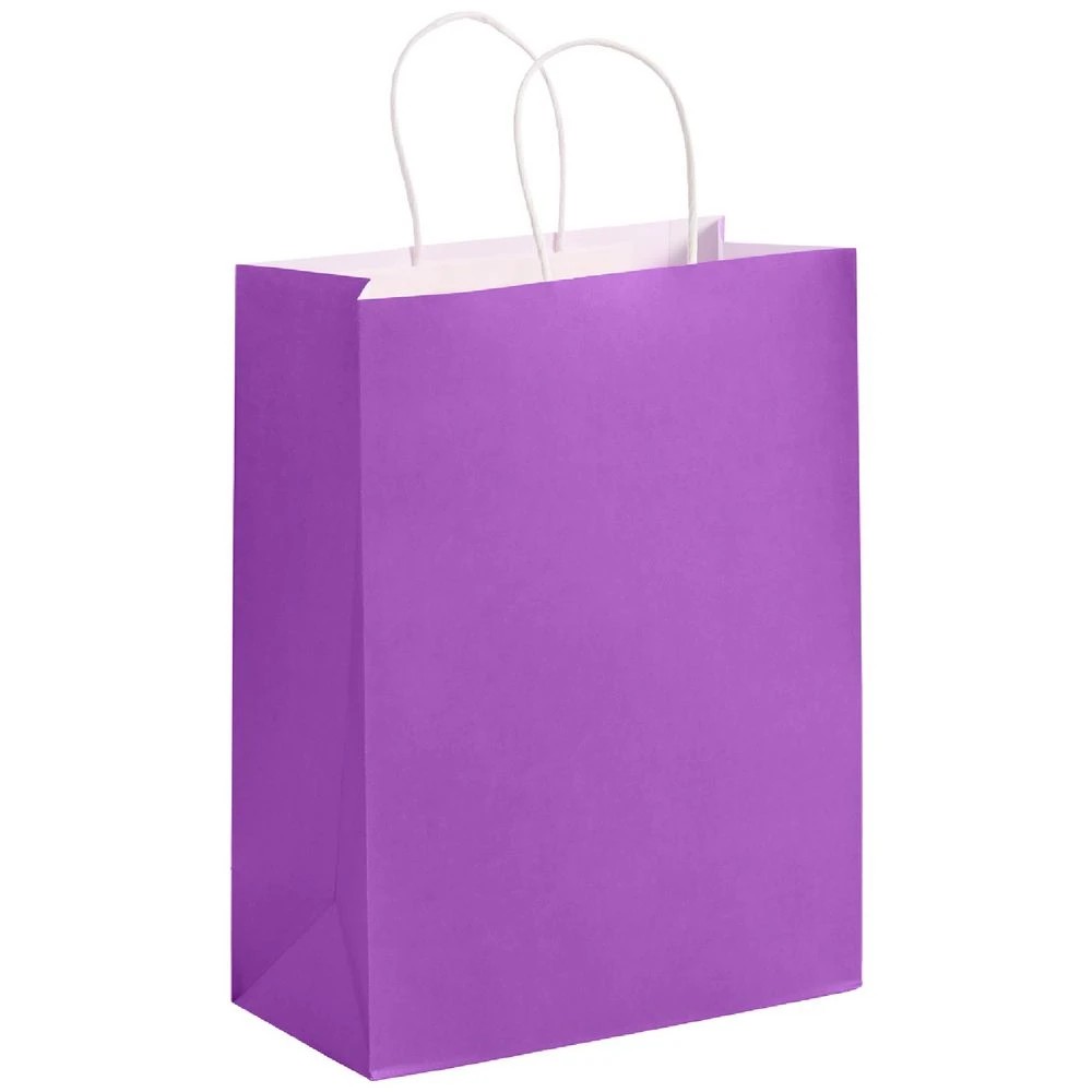 1 Otto Kraft Bags Medium Violet 5 Pack, 1 of 2