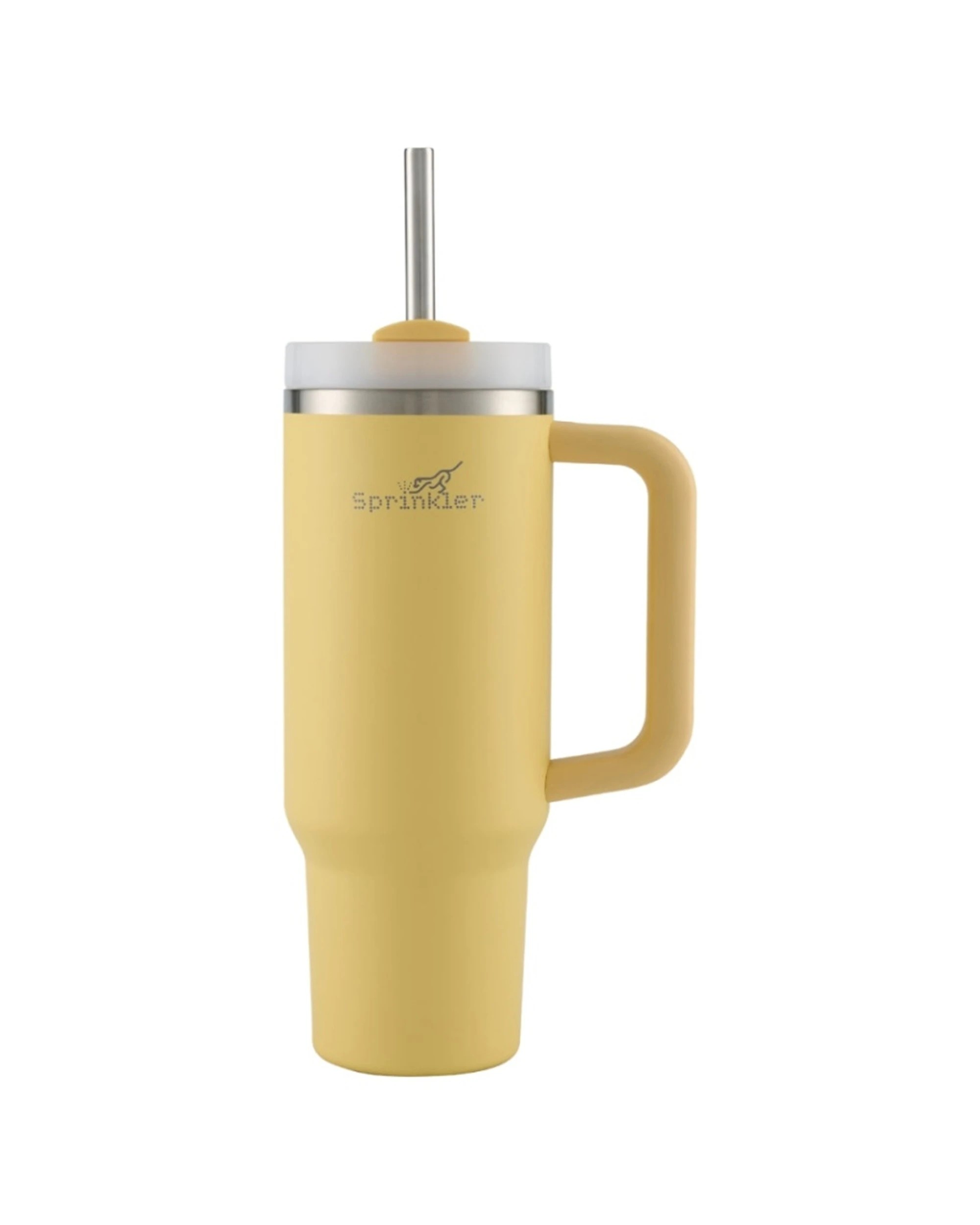 1 Sprinkler Sunny Insulated Tumbler With Straw Lid 1L Popcorn - Yellow, 1 of 2