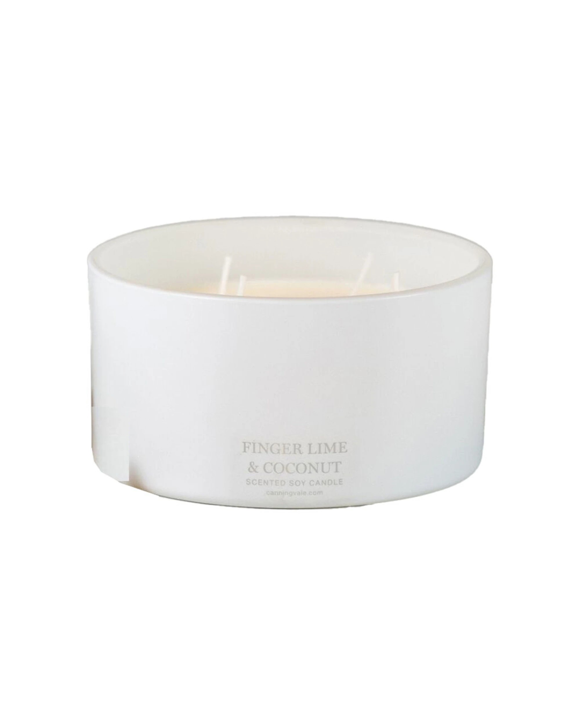 1 Canningvale XL 4 Wick Soy Wax Candle Finger Lime Coconut - White, 1 of 1