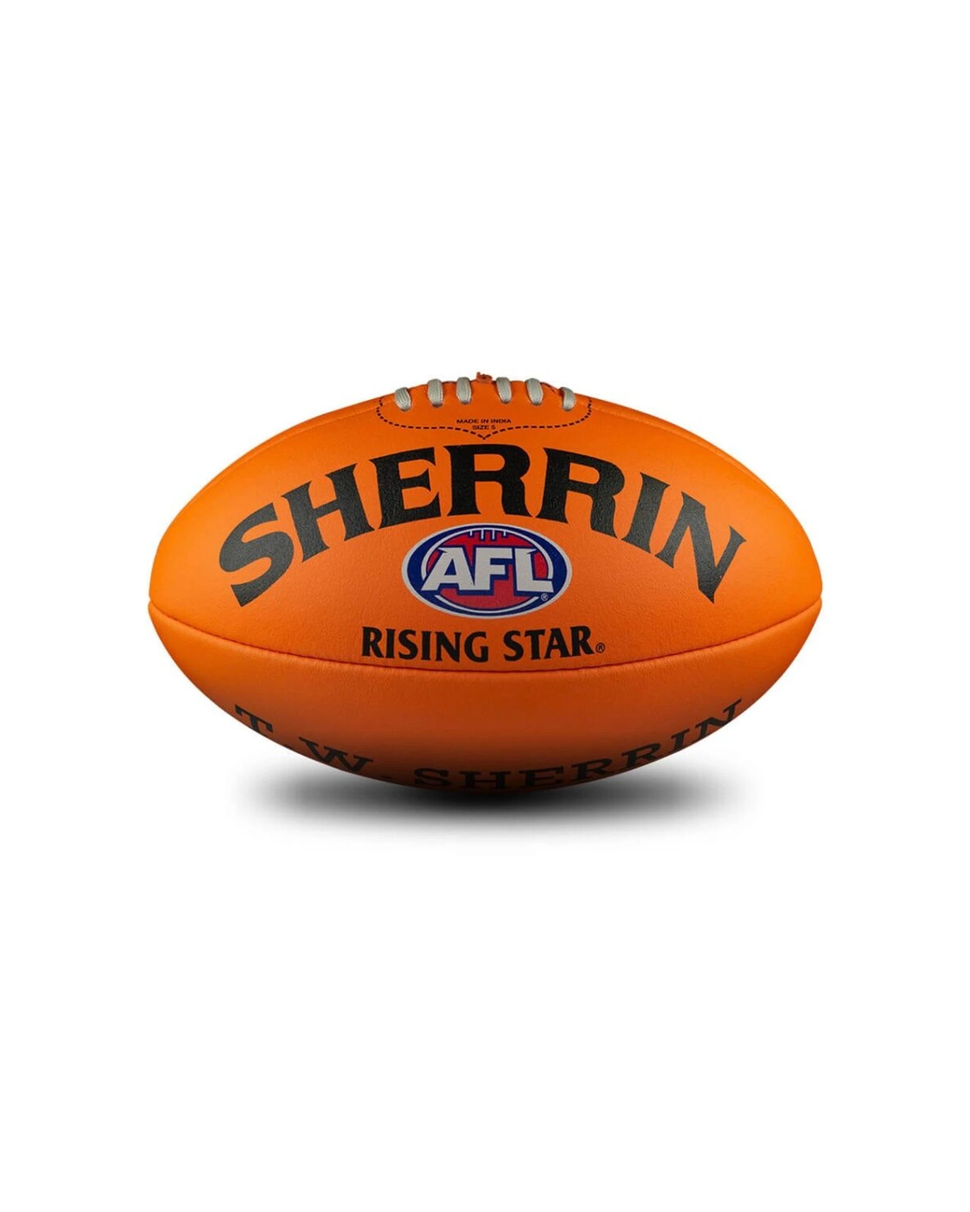 1 Sherrin AFL Rising Star Split Leather Recreational Football Size 2 - Orange, 1 of 1