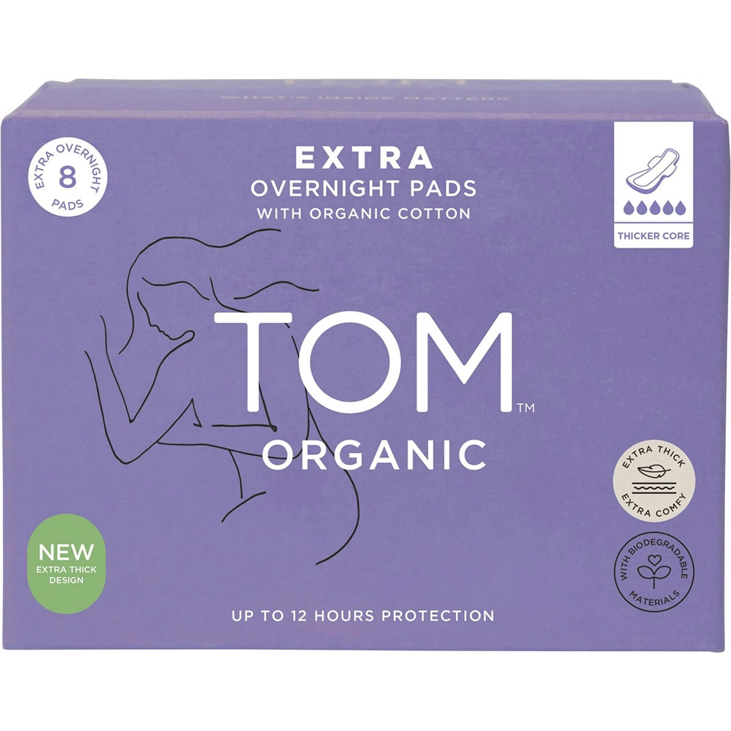1 Tom Organic Pads Extra Overnight 8pk, 1 of 1