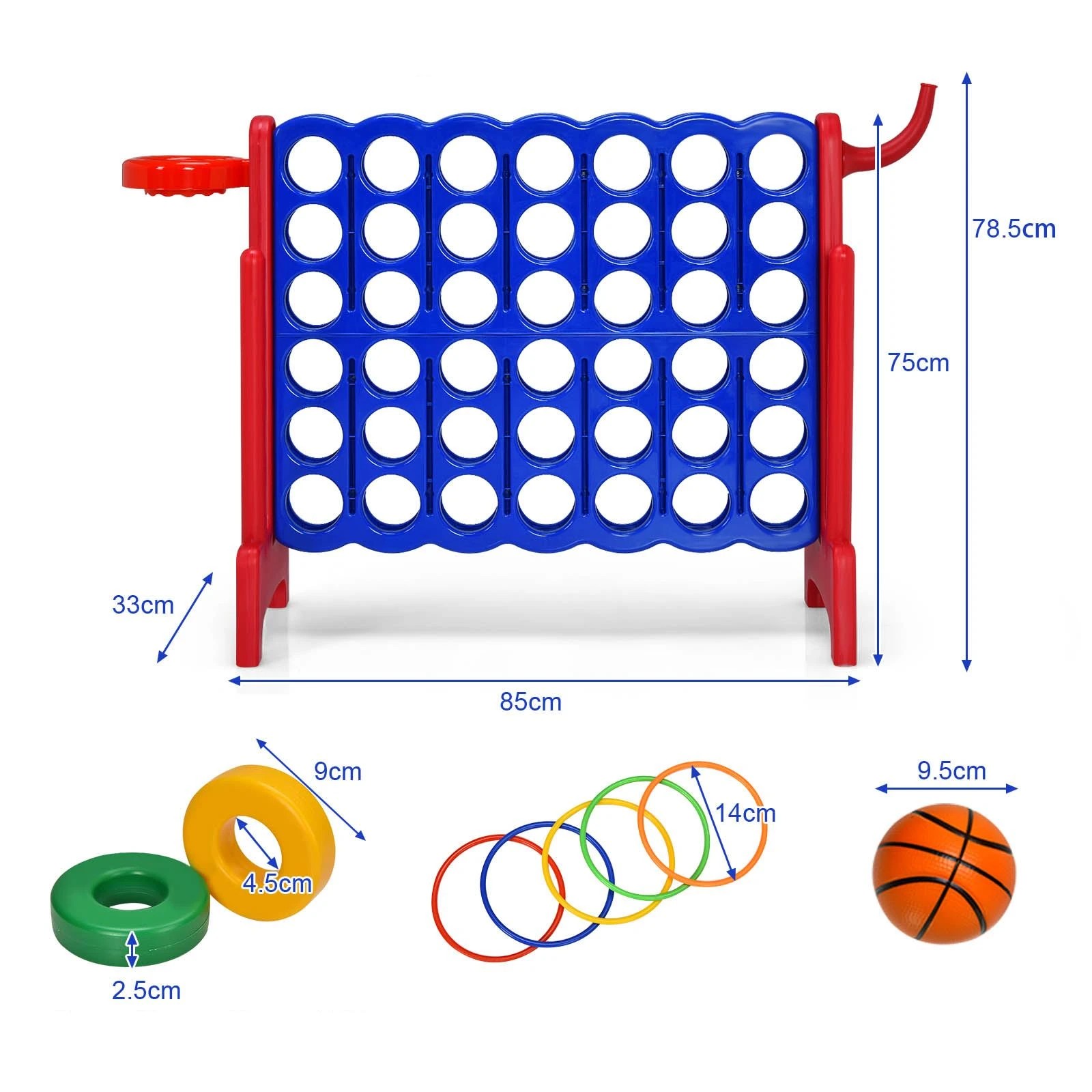 2 Costway Giant 4-in-A Row Jumbo 4-to-Score Game Set, 2 of 5