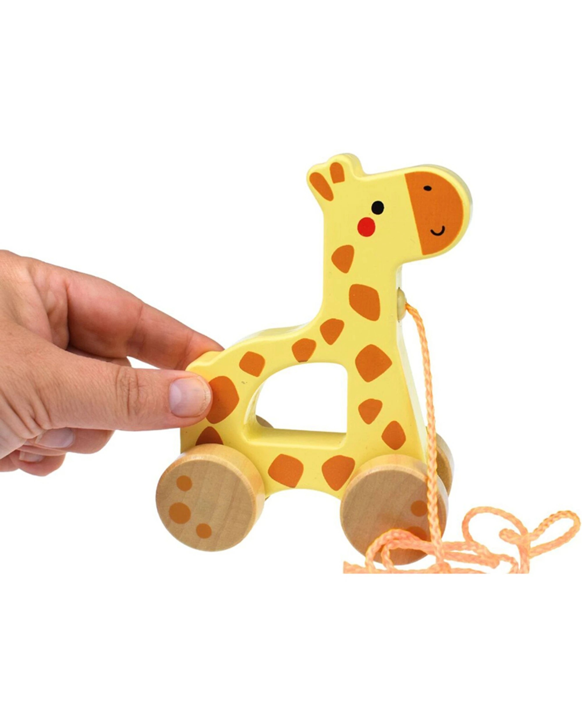 4 Tooky Toy My Forest Friends Wooden Pull Along Giraffe Kids Educational Play - Multi, 4 of 5
