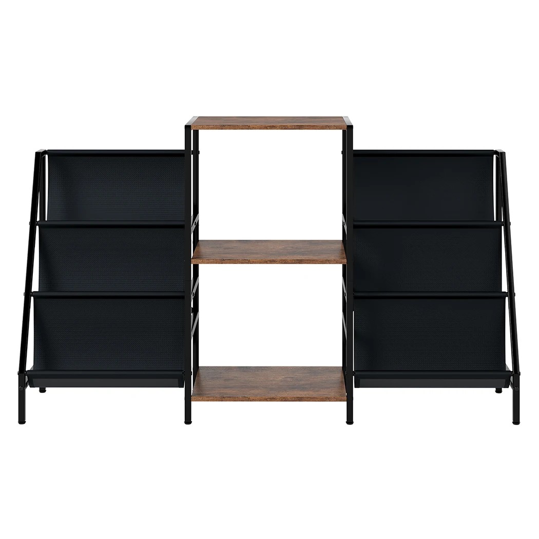 2 Levede Record Player Table with Vinyl Record Storage,3 shelves,2 holders, 2 of 8