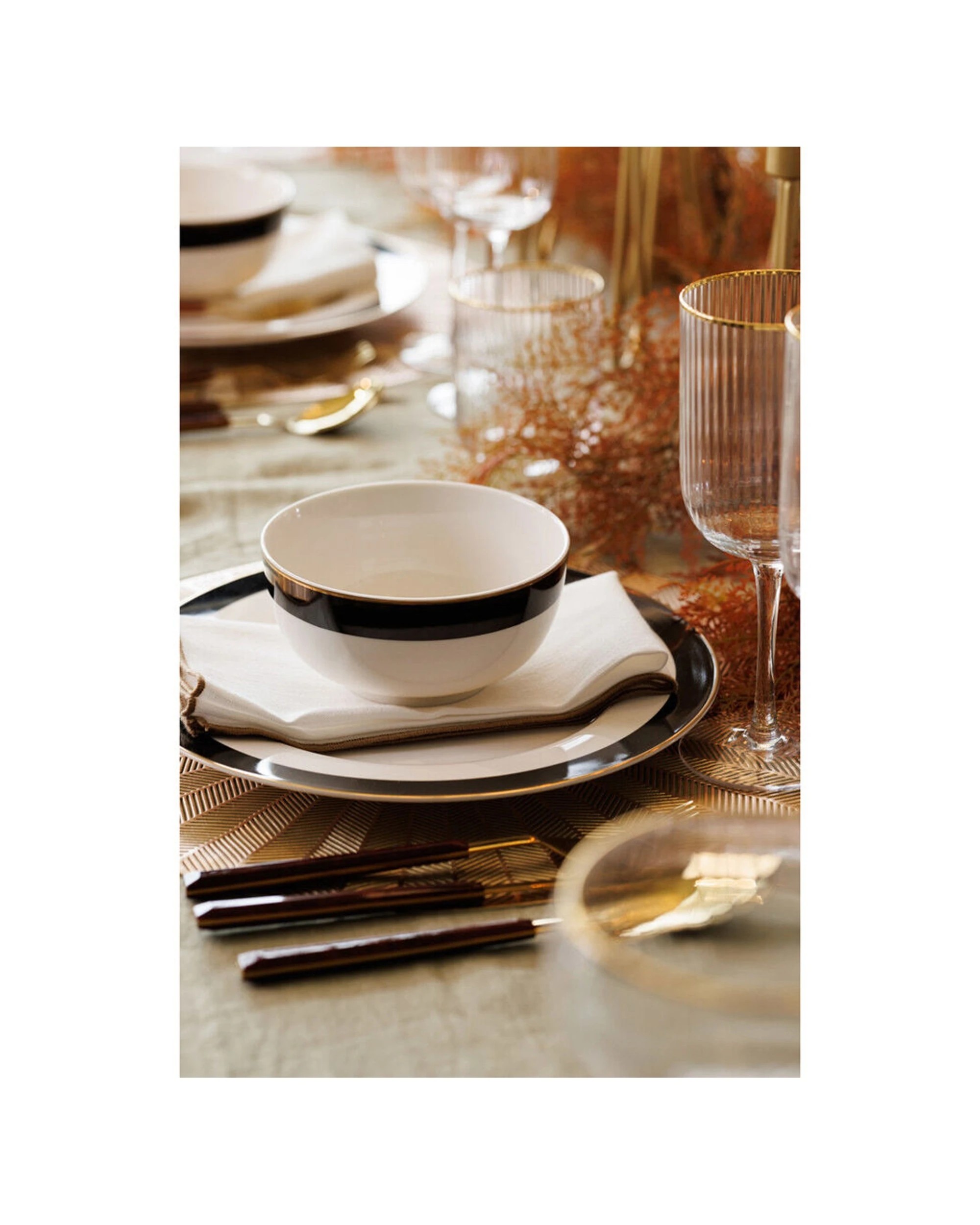 3 Mikasa 4pc Fine China Dinner Plate Set 27.5cm Art Deco Genuine Trim - Multi, 3 of 5
