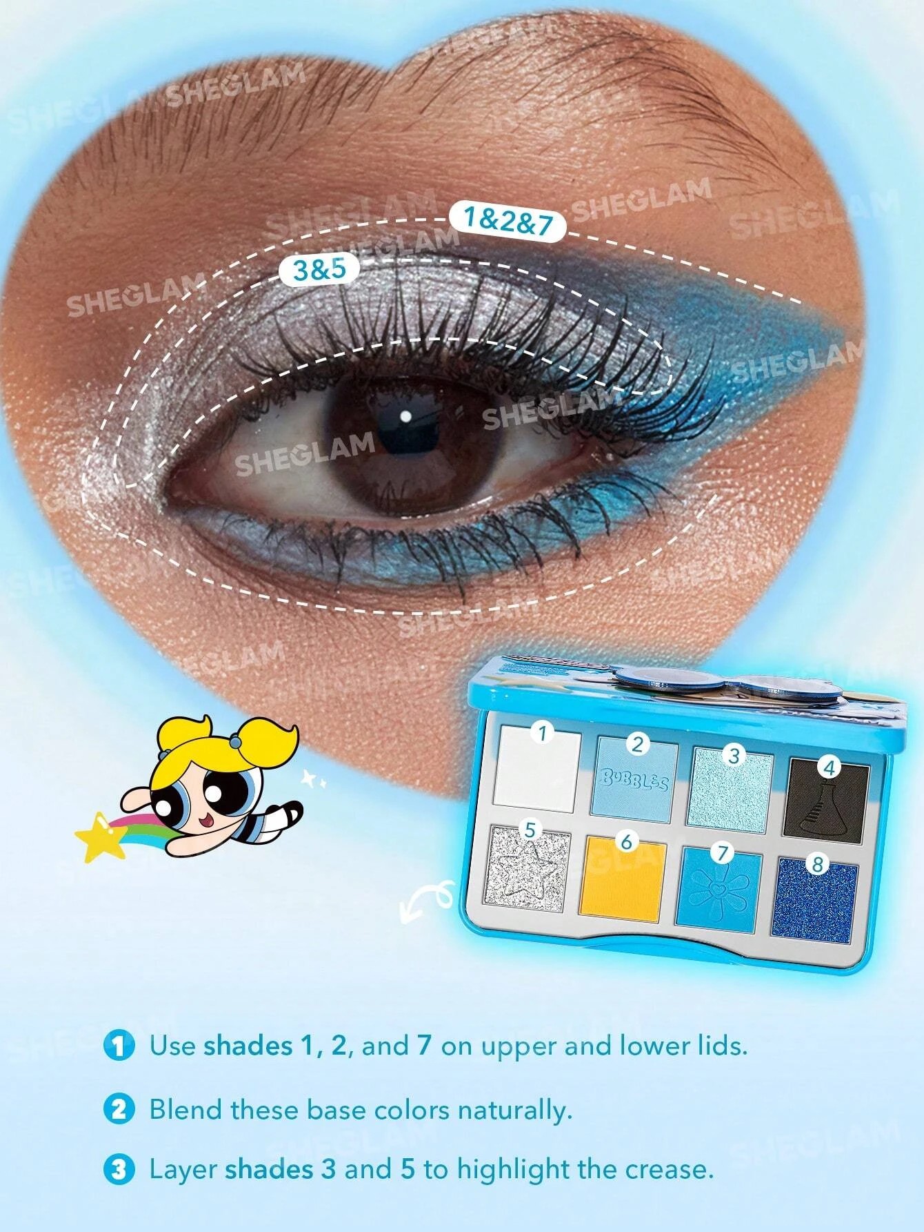 4 The Powerpuff Girls X SHEGLAM The Professor's Girls Palette – Joy & Laughter, 4 of 7