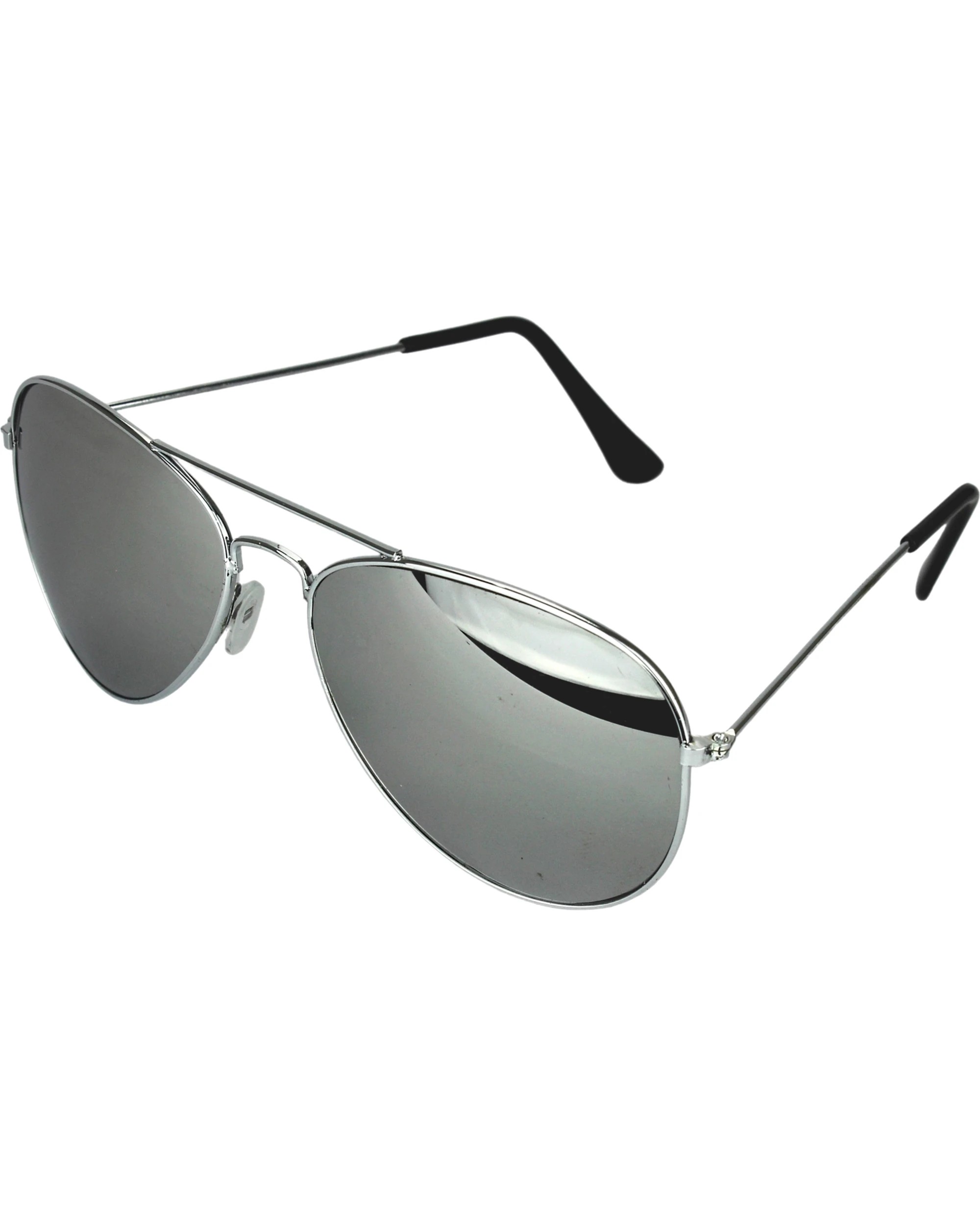 2 JD Party Mirrored Lens Aviator Glasses - Silver, 2 of 2