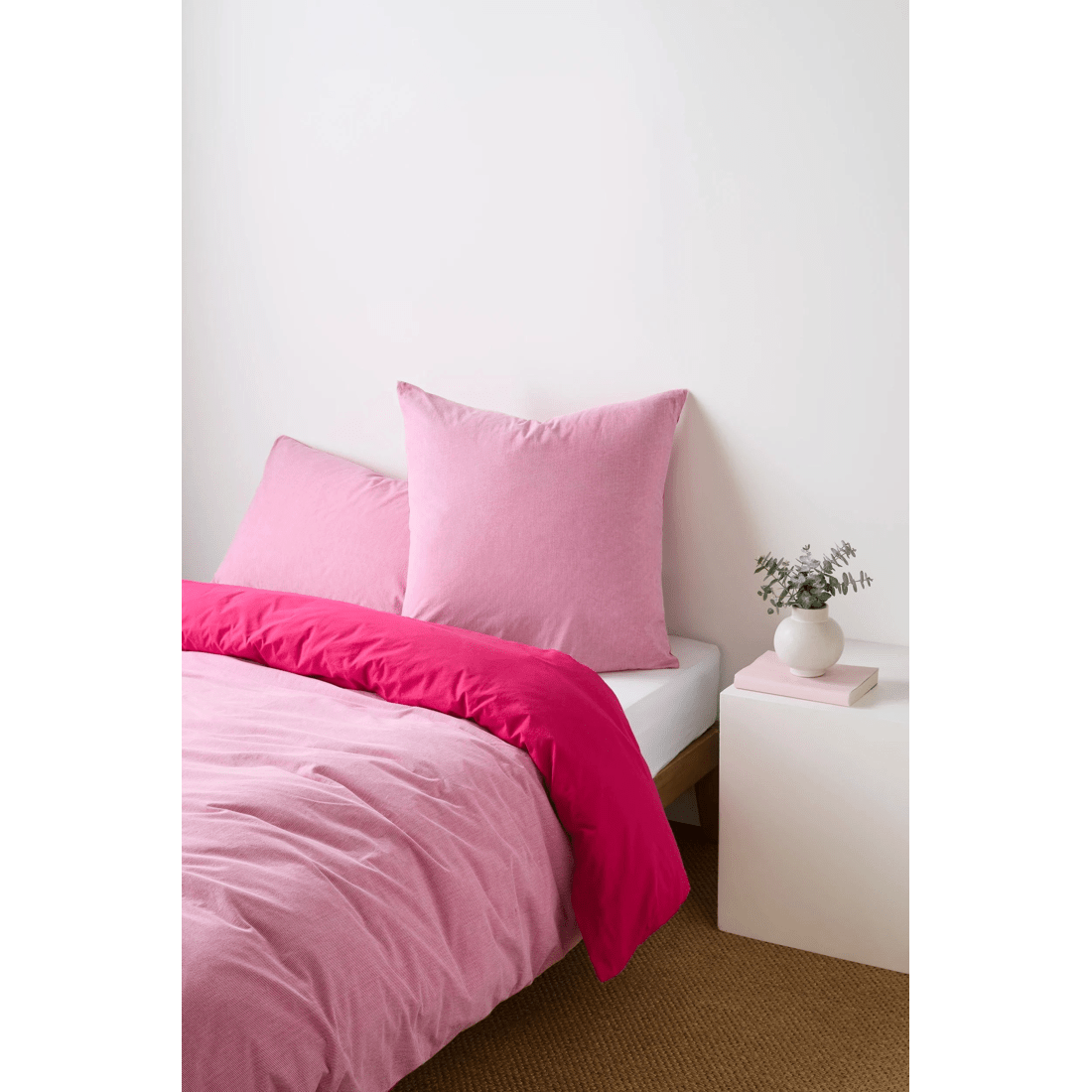 2 Arlo Cotton Stonewash European Pillowcase - Pink, 2 of 2