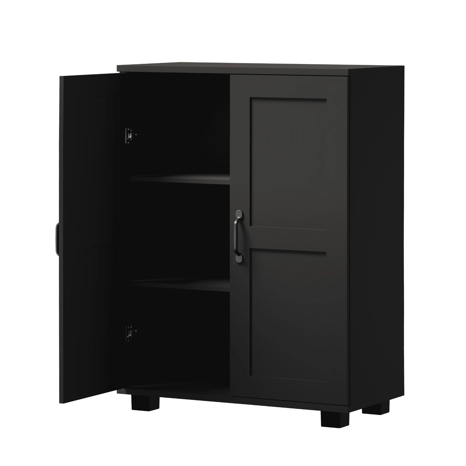 6 Oikiture Storage Cabinet Buffet Sideboard 2 Door Cupboard
 - Black, 6 of 9