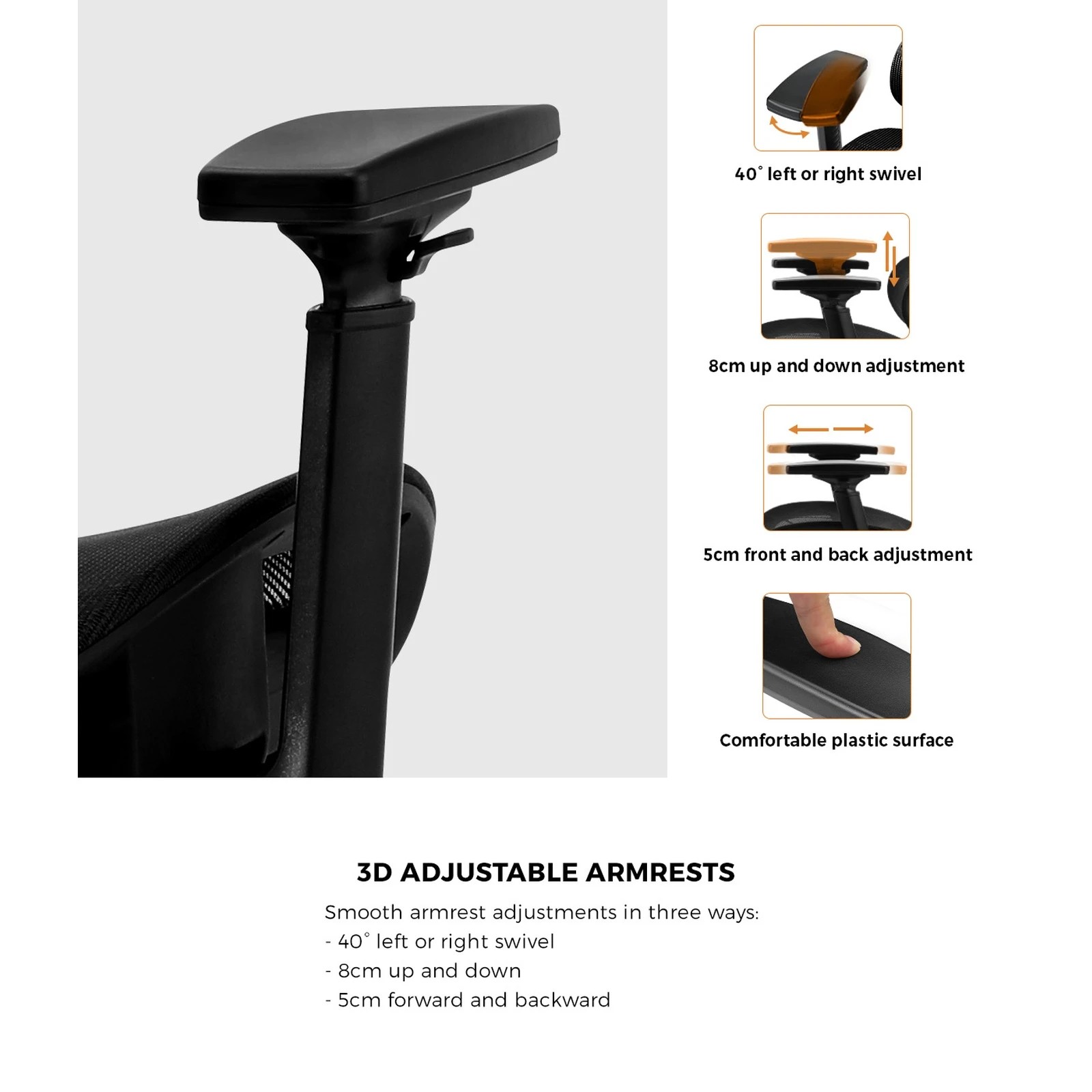 5 Oikiture Ergonomic Office Chair
 - Black, 5 of 10