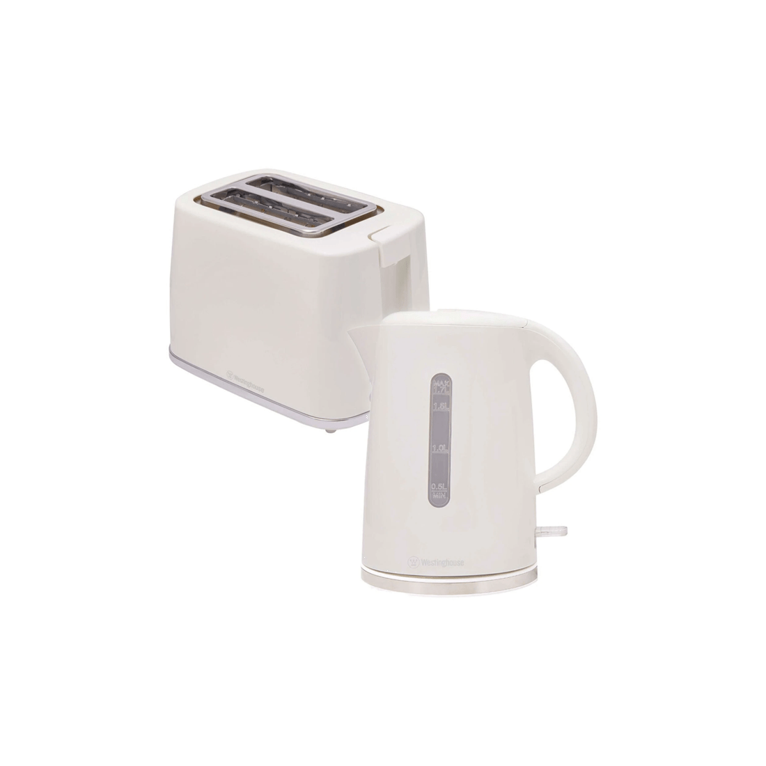 1 WESTINGHOUSE Electric Water Kettle 1.7L Kettle And 2-Slice Toaster Set
 - white, 1 of 6