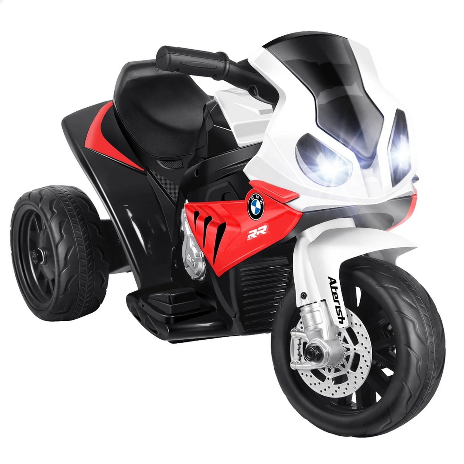 1 BMW Kids Ride On Car Motorbike S1000RR Licensed Electric Toys Police Bike - White Red, 1 of 8