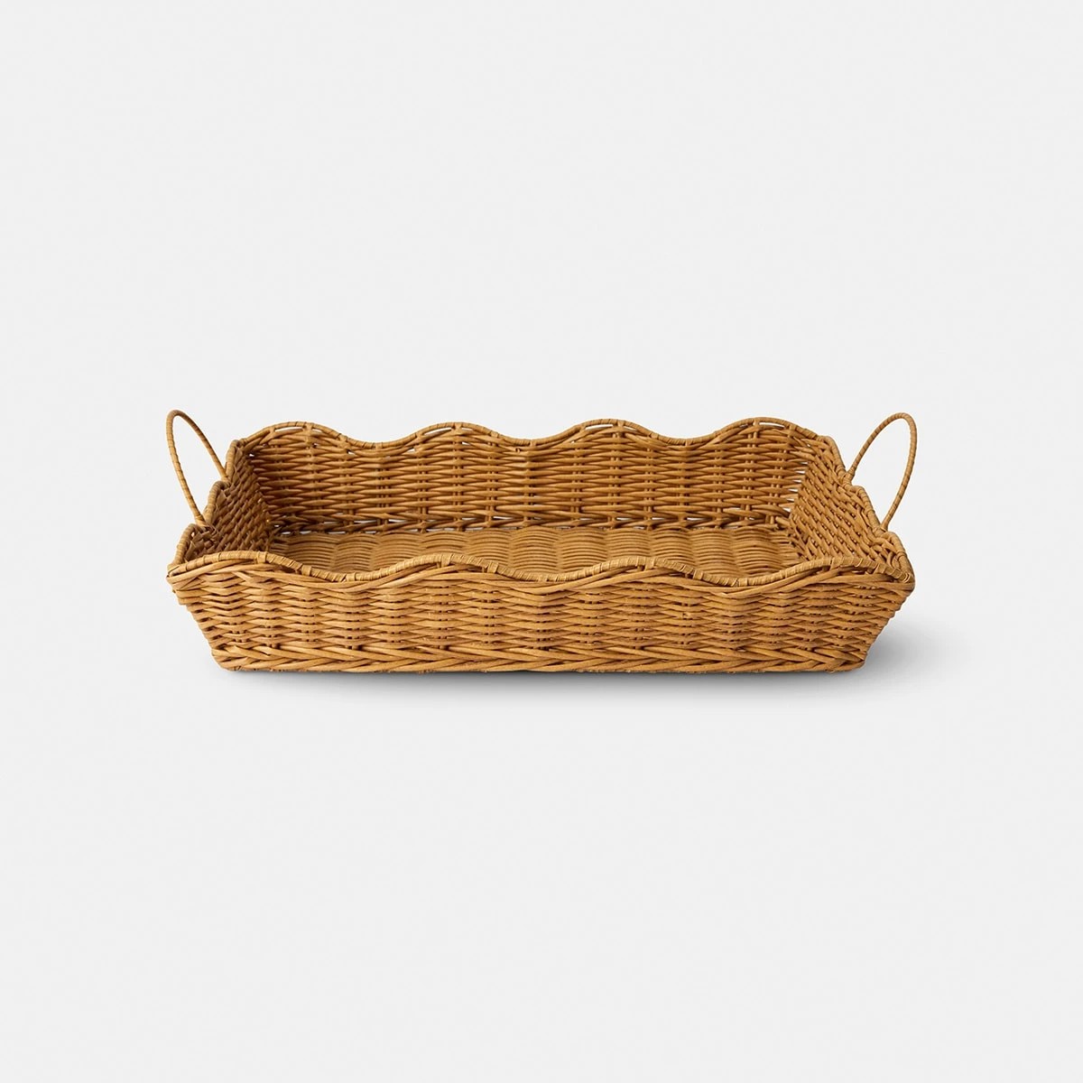 7 Wavy Edge Rattan Look Tray, 7 of 7