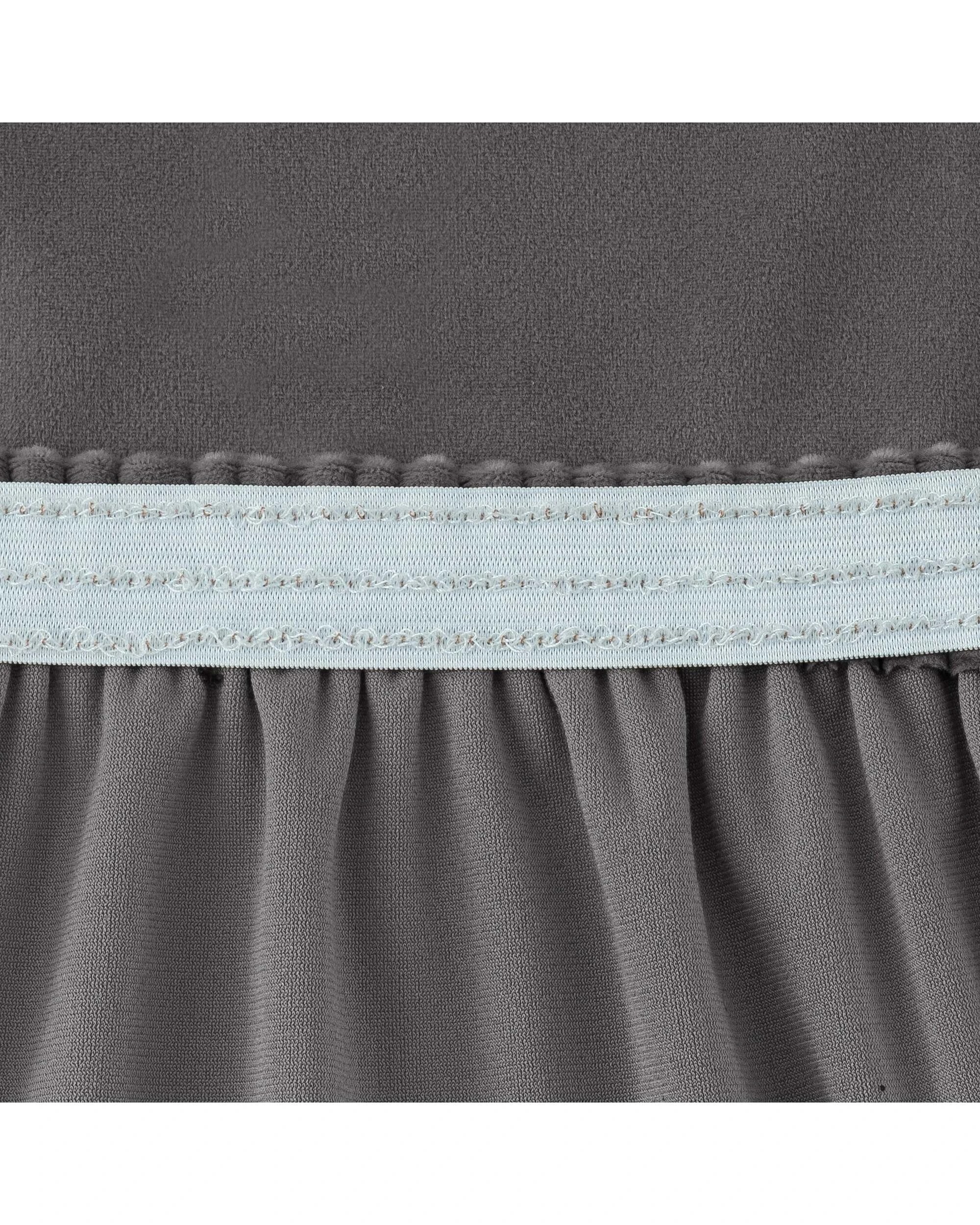 2 Smarcute 3 Seater Velvet Sofa Couch Cover Stretch Thick Plush Fabric - Grey, 2 of 5