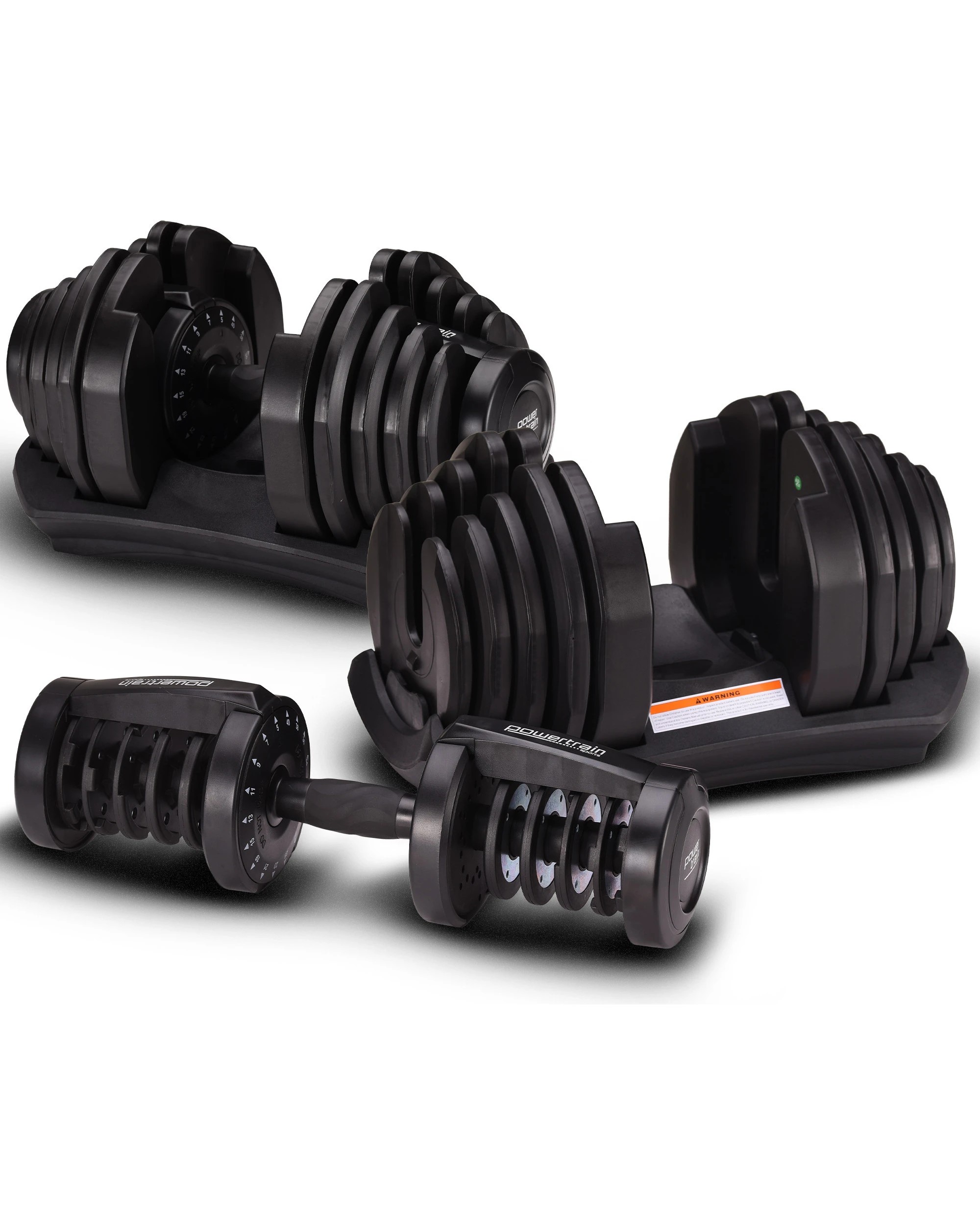 5 Powertrain 2x 40kg Adjustable Dumbbell Home Gym Exercise Equipment Free Weights, 5 of 7