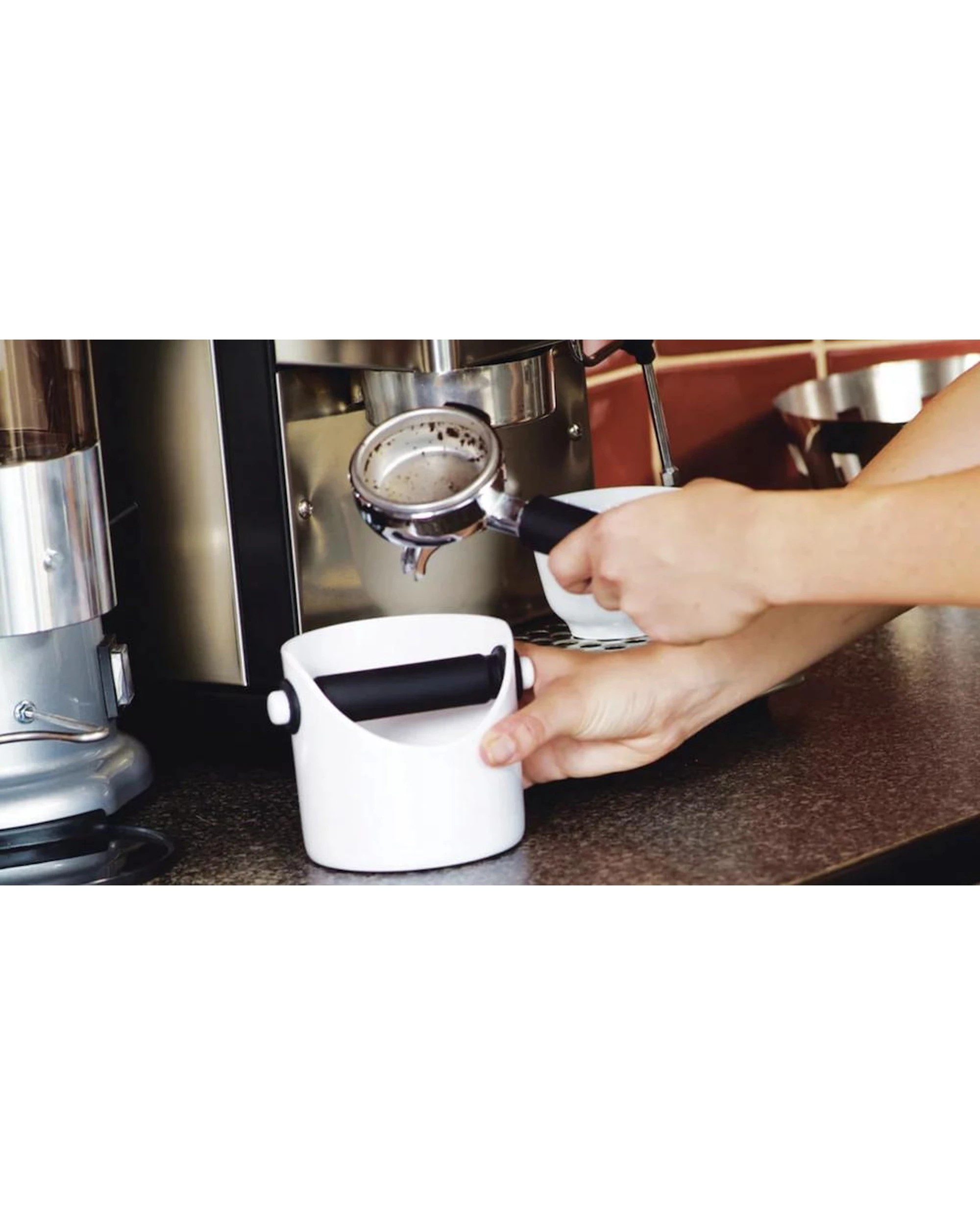 3 Grindenstein Coffee Knock Box Grinds Tamper Waste Bin  Black, 3 of 5