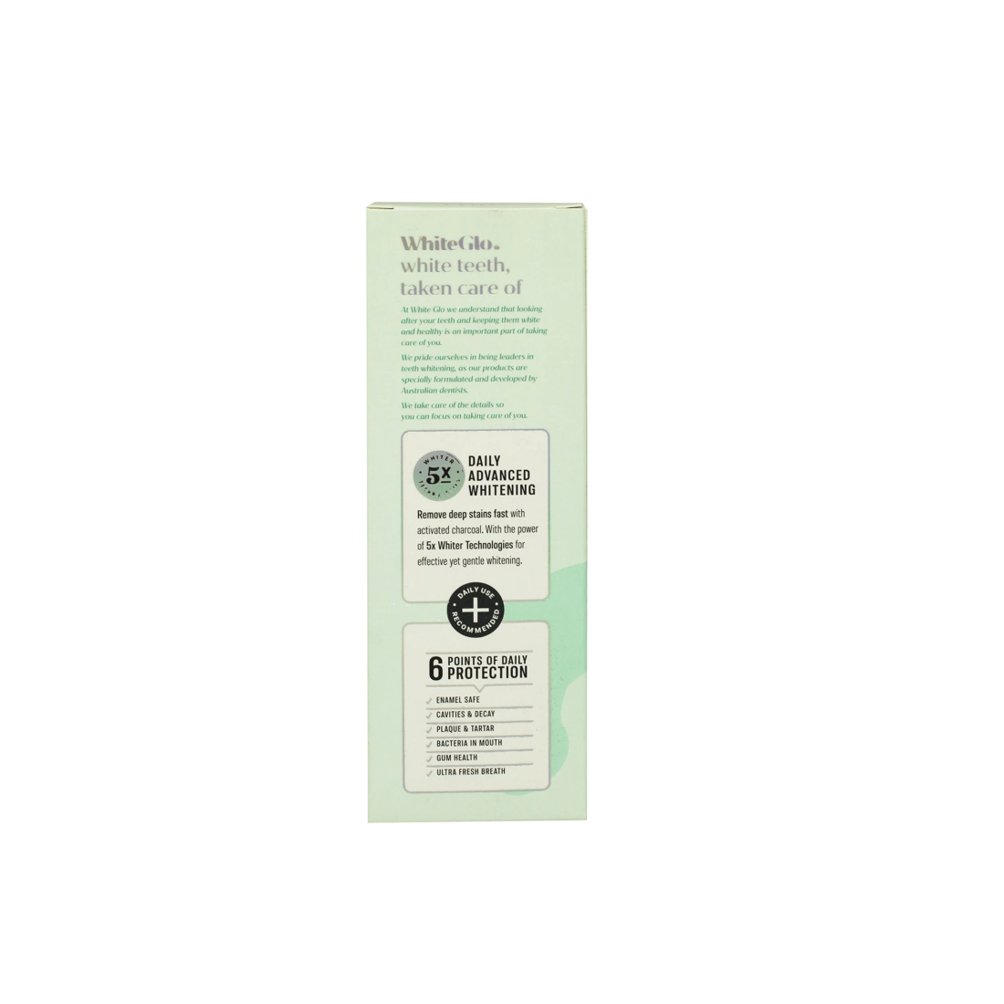 2 White Glo Charcoal Deep Stain Remover Whitening Toothpaste 115g - Fresh Mint, 2 of 2