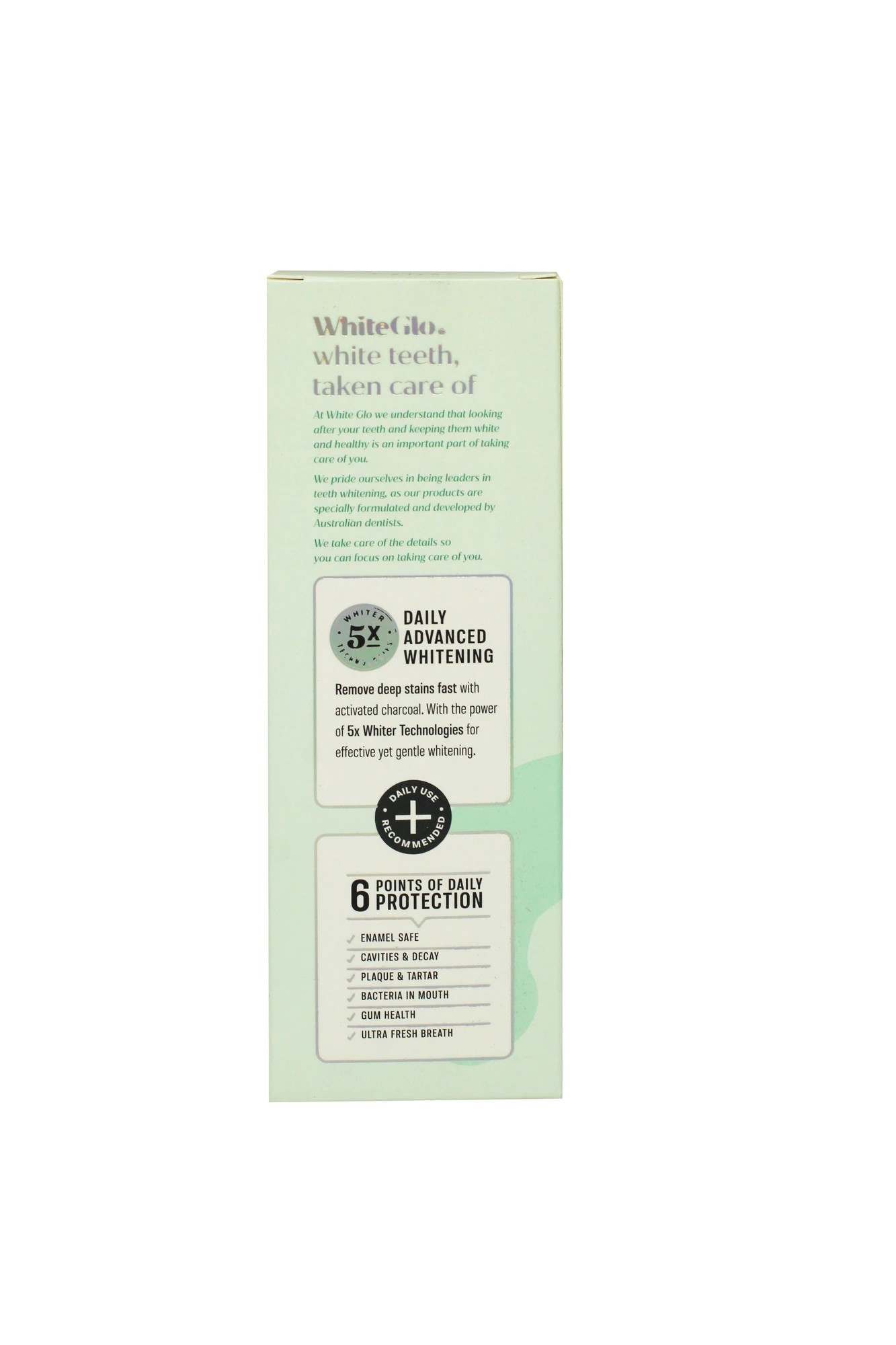 2 White Glo Charcoal Deep Stain Remover Whitening Toothpaste 115g - Fresh Mint, 2 of 2