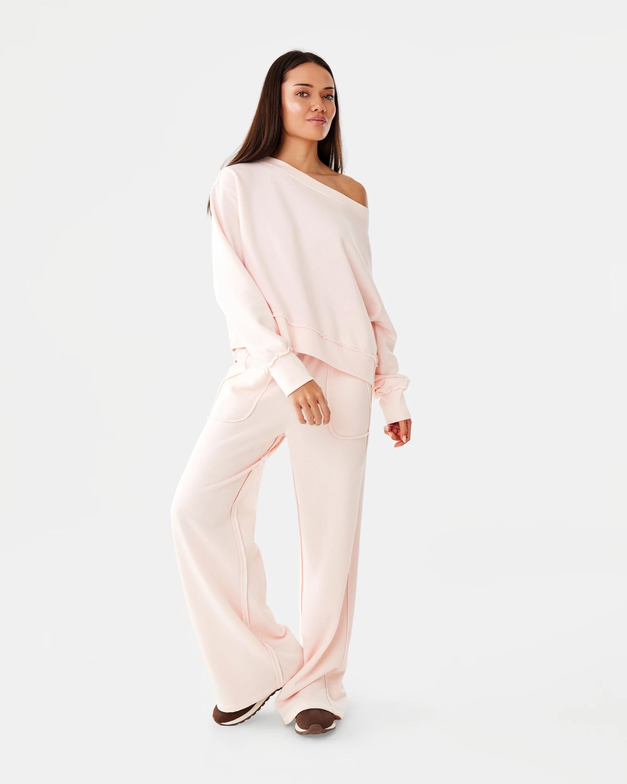 2 Off The Shoulder Sweatshirt Bllet Pink, 2 of 10