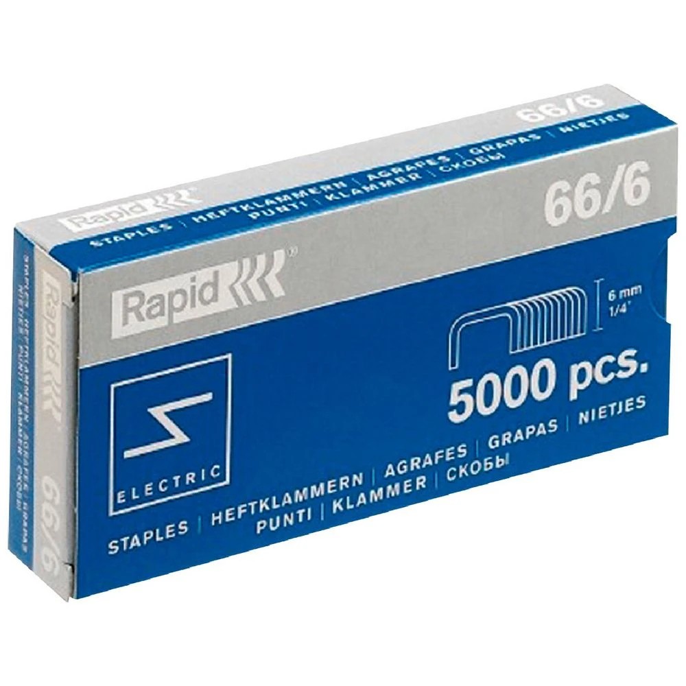 1 Rapid Steel Staples 66/6 5000 Pack, 1 of 3