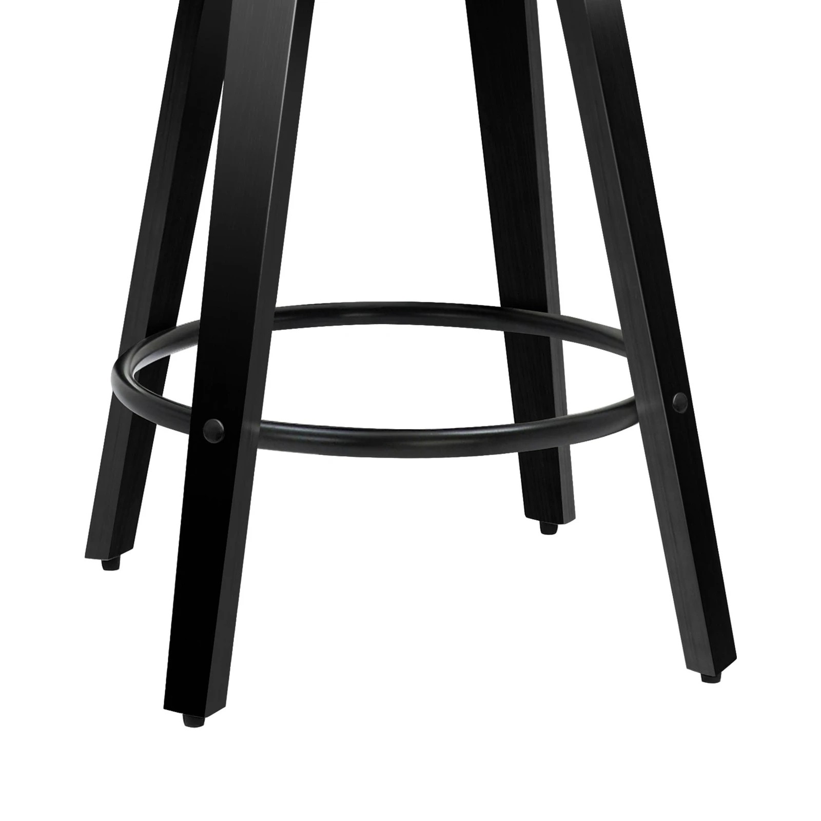 4 Alfordson 2x Swivel Bar Stools Eden Kitchen Wooden Dining Chair - Black, 4 of 10