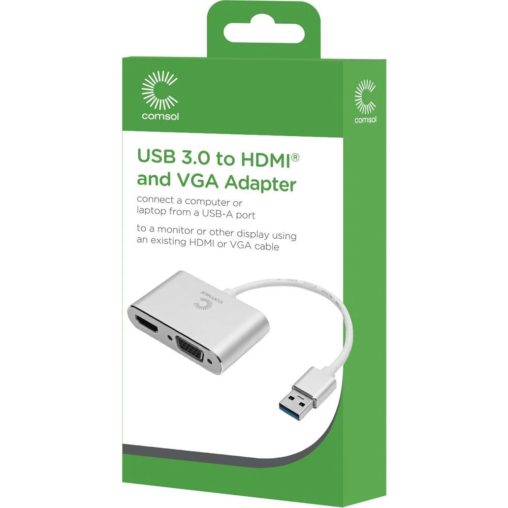 2 Comsol USB 3.0 to HDMI and VGA Adapter, 2 of 3