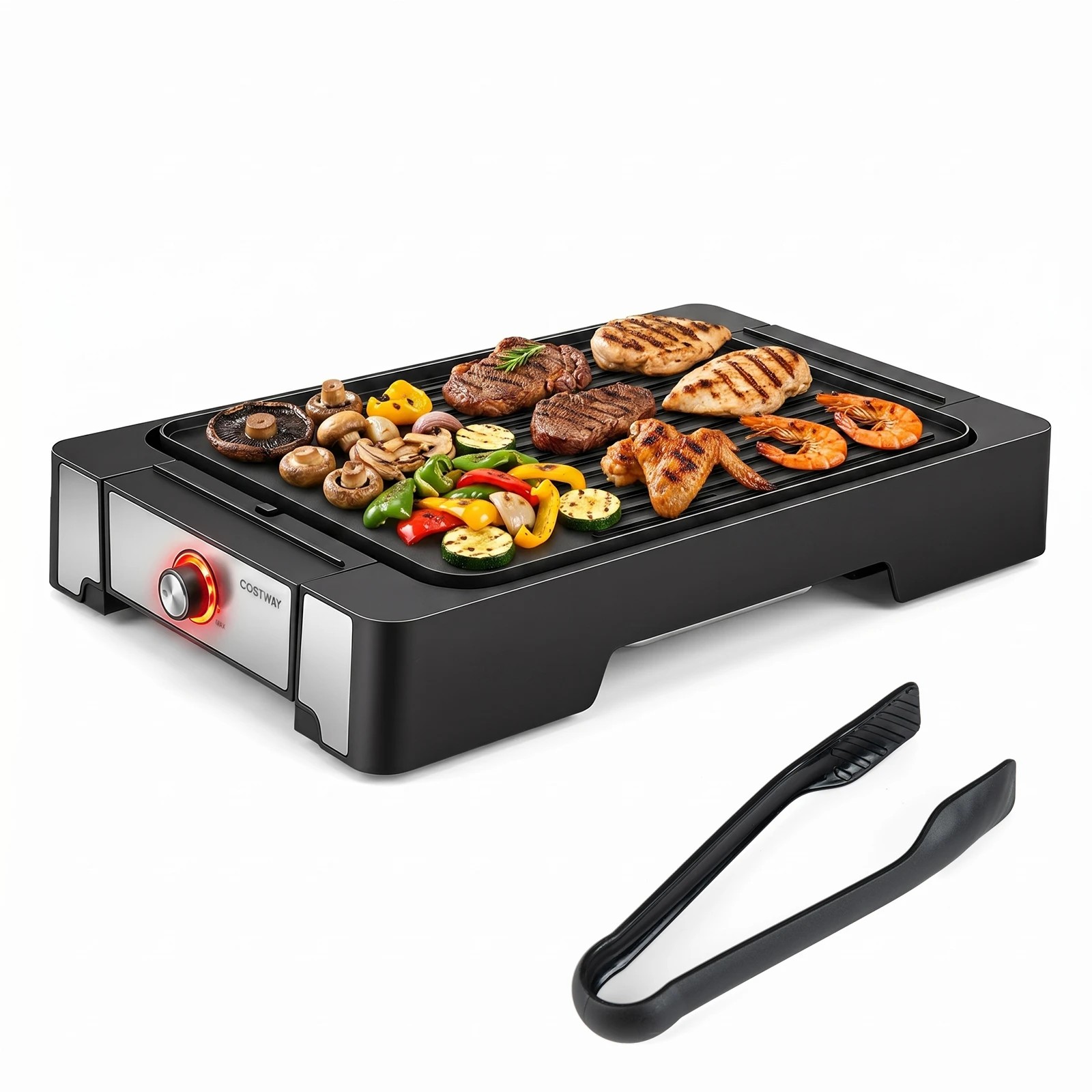 5 Costway 2300W Electric Griddle BBQ Grill w/Nonstick Cooking Plate, 5 of 5