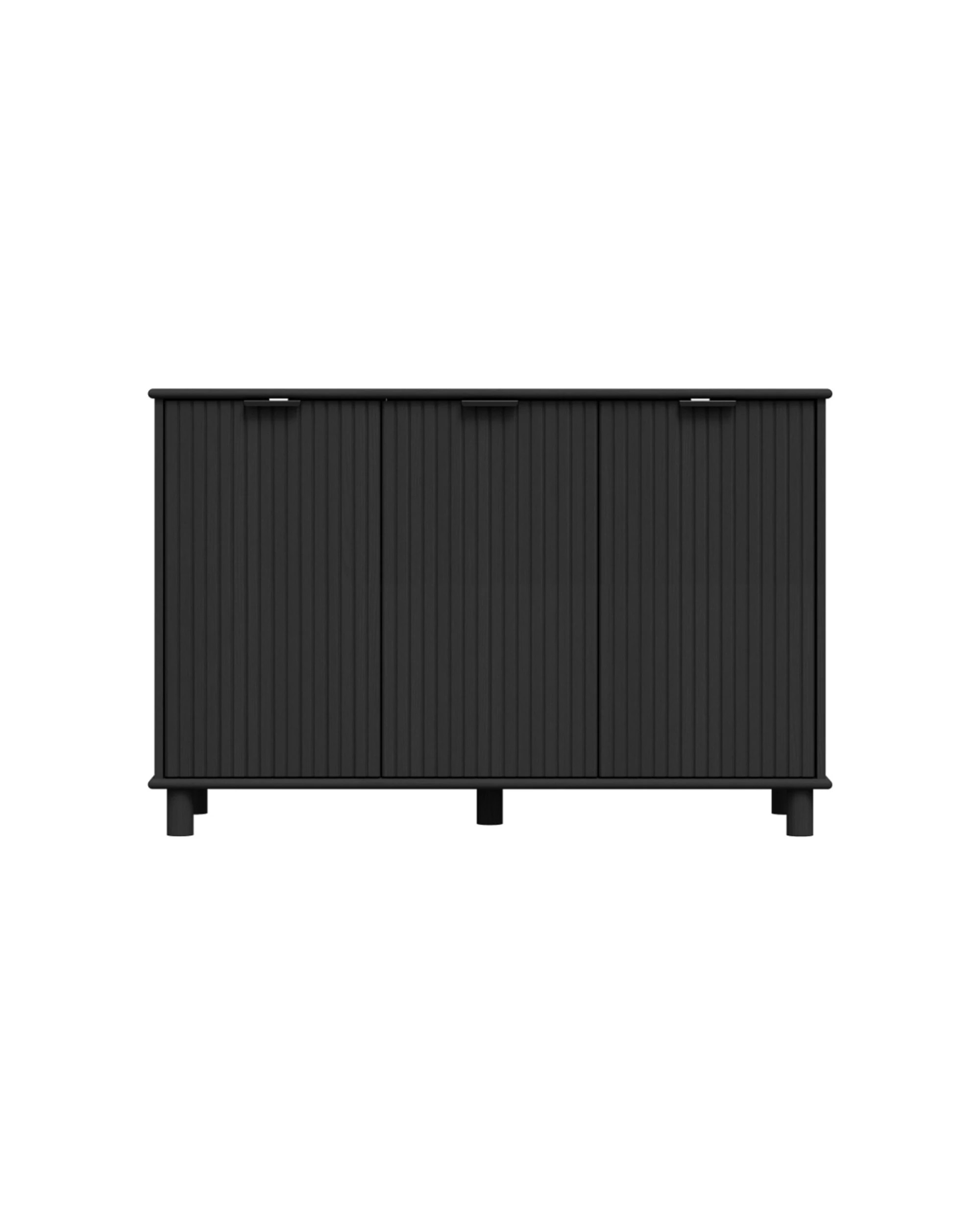 3 Alpine Bay Sorrento 3 Door Adjustable Sideboard Cupboard Decor Woodgrain - Black, 3 of 8