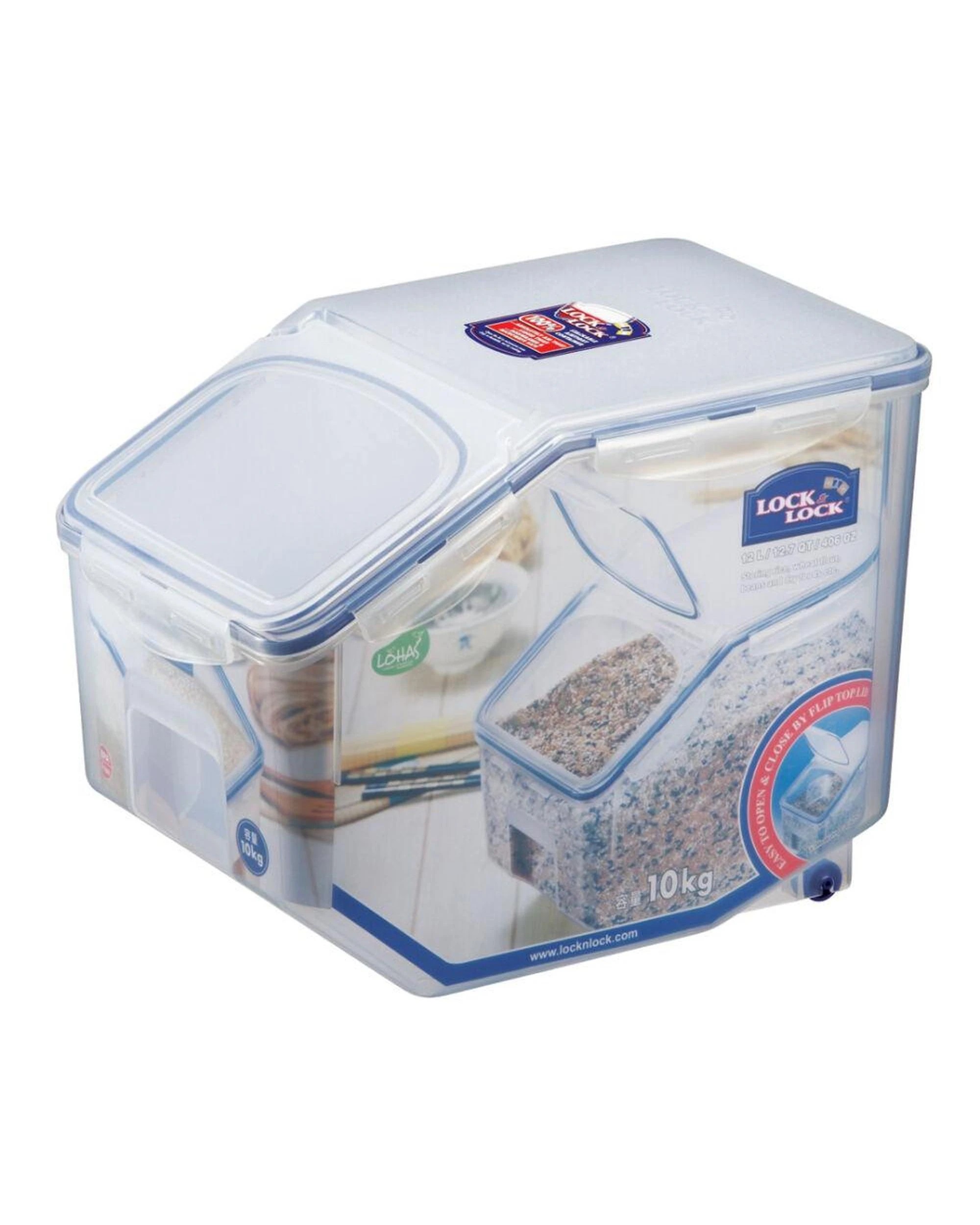 3 Lock & Lock Classic Rice Storage Container Set W Flip Top 2 Piece, 3 of 3