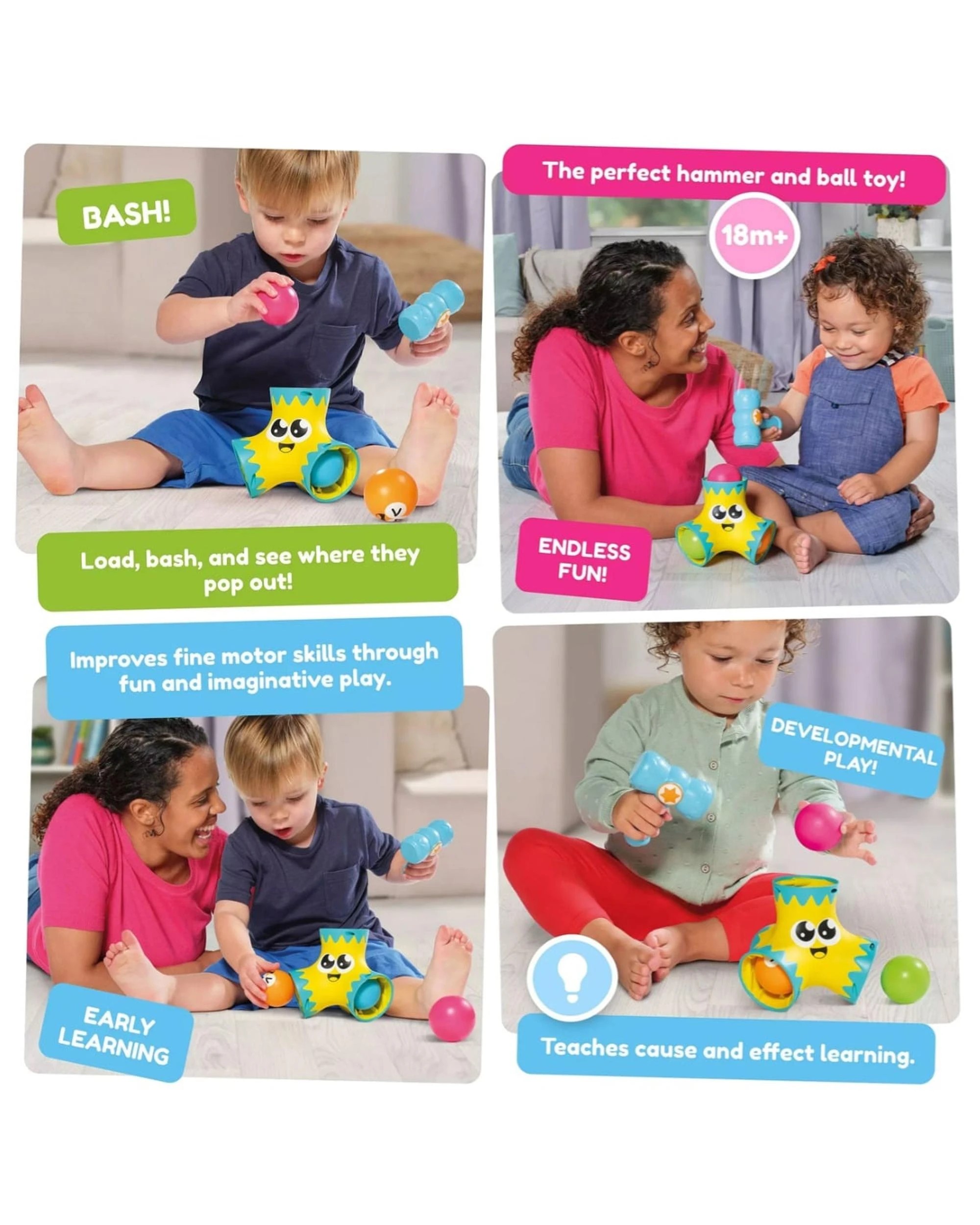 6 Tomy Toomies Bash and Pop Fun Pop Toy, 6 of 6