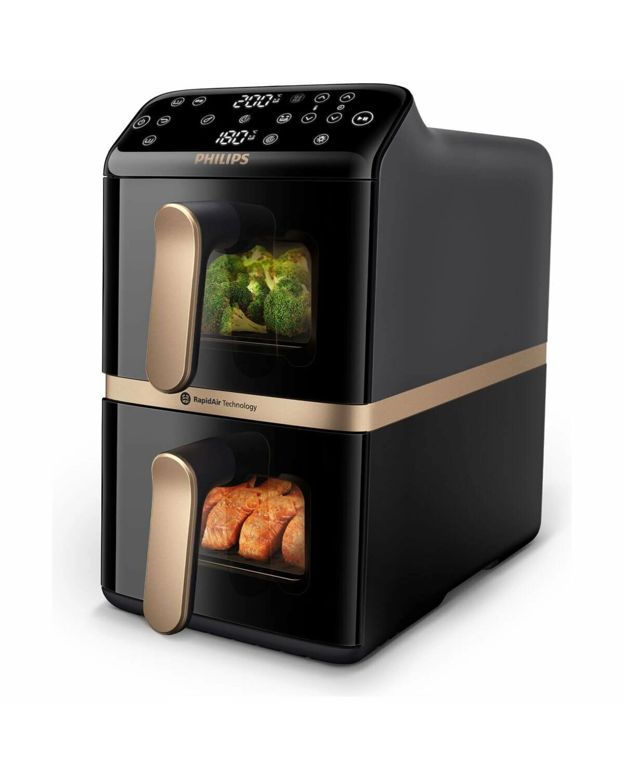 5 Philips 4000 Series 10L Stacked Dual Basket Airfryer Black, 5 of 5