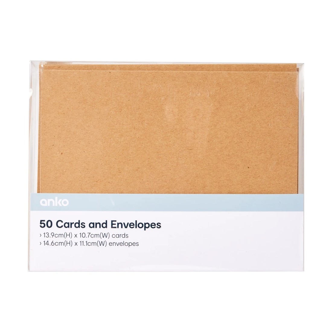 1 50 Pack Cards with Envelopes - Kraft, 1 of 3