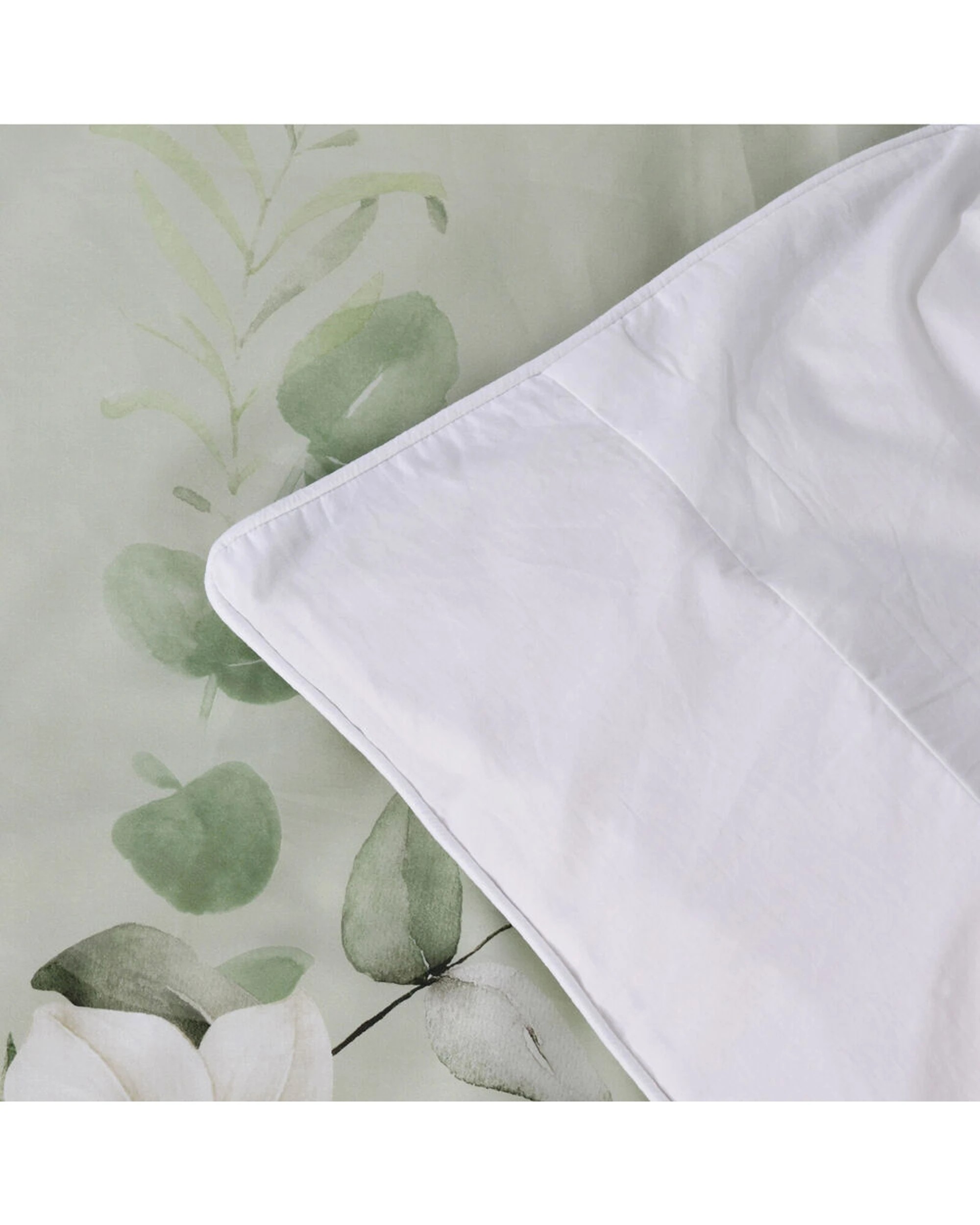 4 Bianca Salisbury Super King Sage Cotton Sateen Quilt Cover & Pillowcase Set - Green, 4 of 4