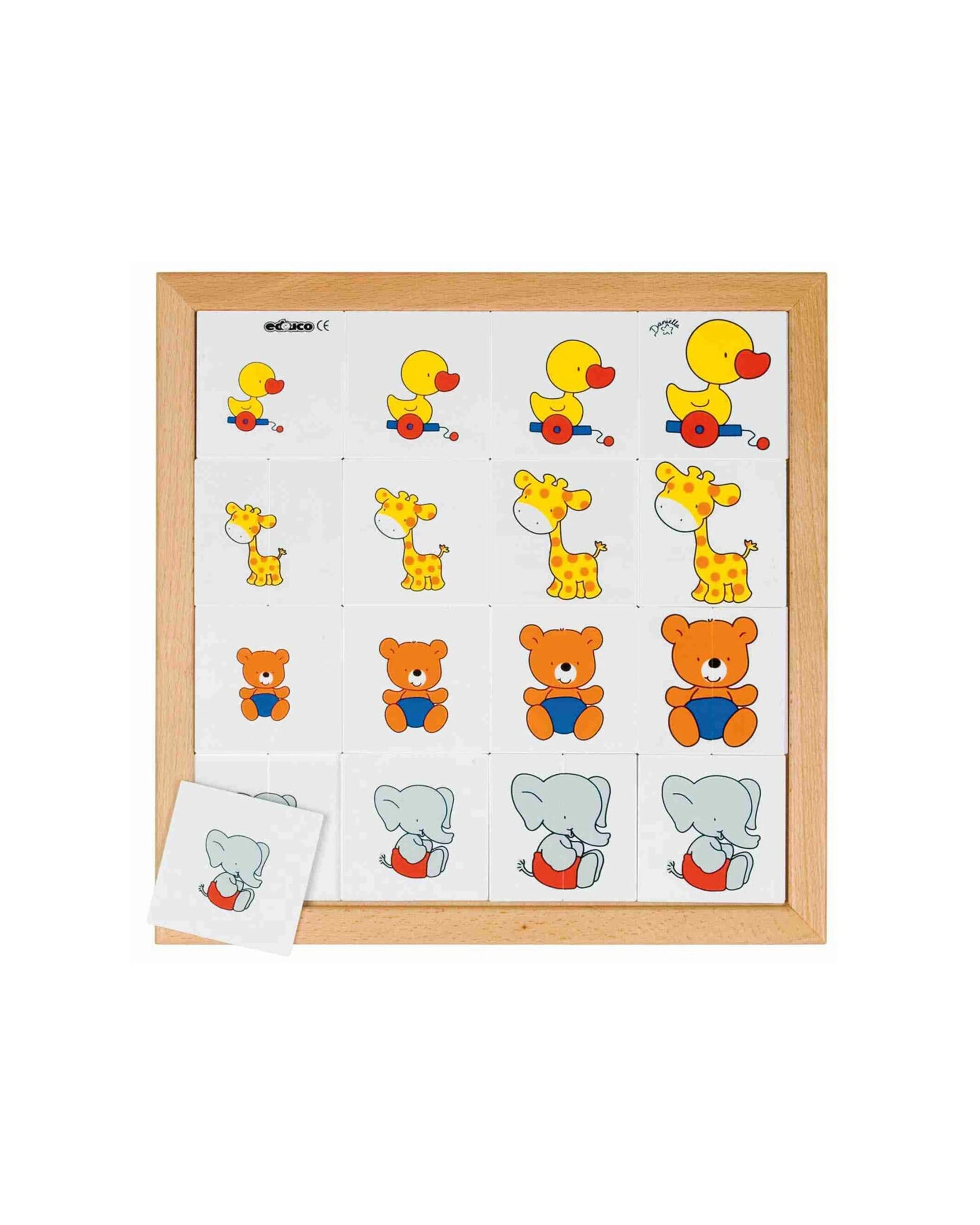 1 Educo Comprehension Lotto Animals Educational Toy Wooden Sorting Game For Kids - Multi, 1 of 3