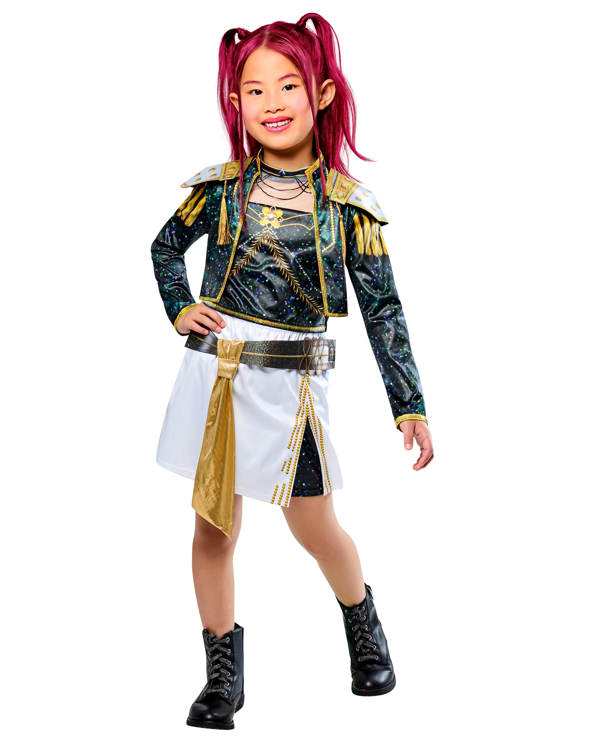 2 KPop Demon Hunters K - Pop Demon Hunters Mira Golden Deluxe Child Costume - Size 9 - 10yrs - Black, 2 of 7