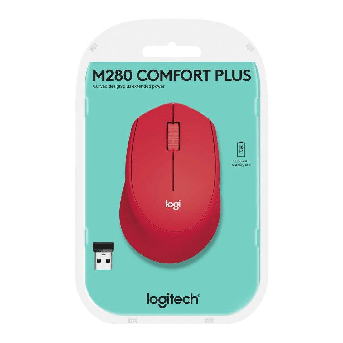 7 Logitech M280 Wireless Mouse Red, 7 of 7