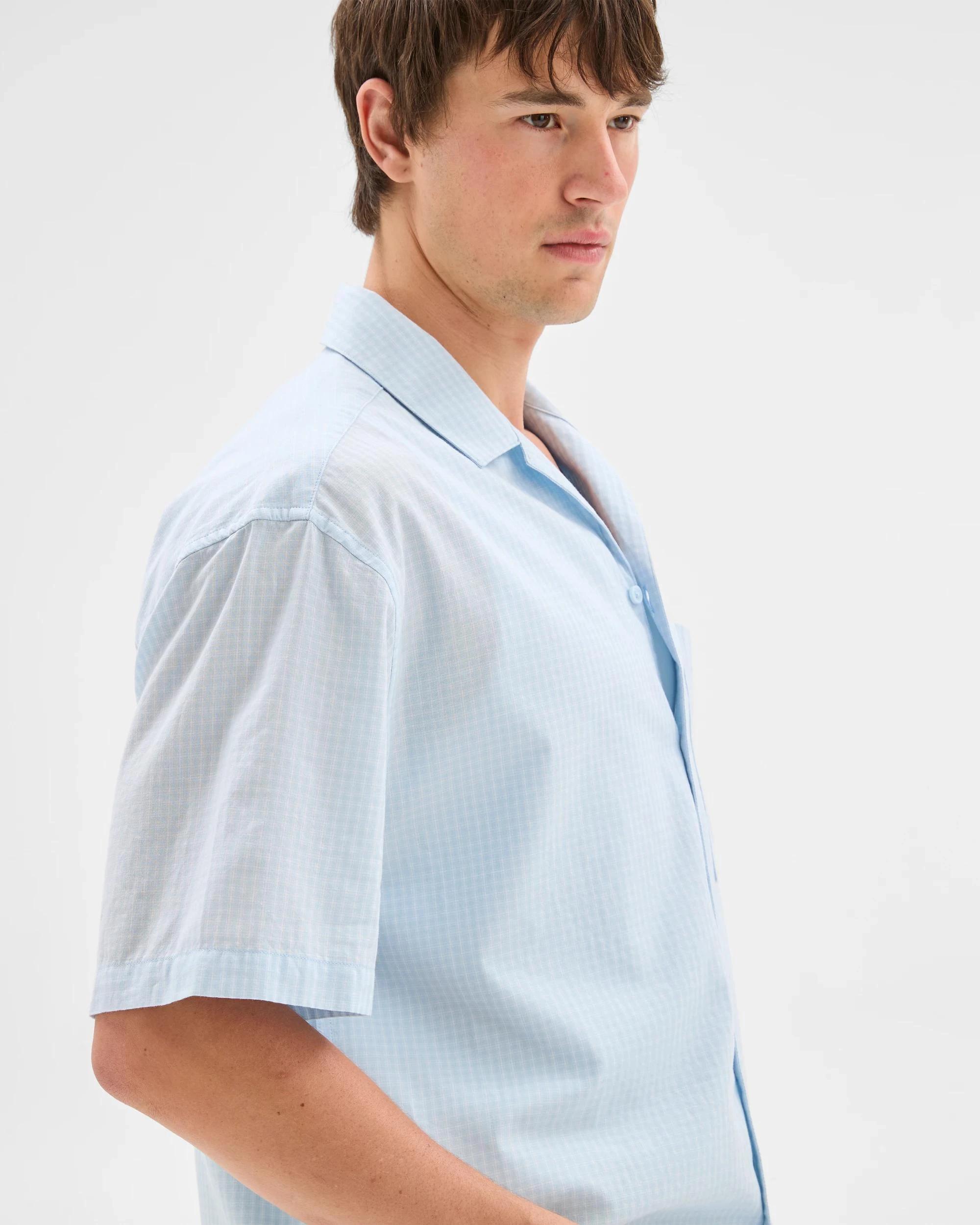 5 Commons Australian Cotton Rich Check Shirt BLUE, 5 of 8