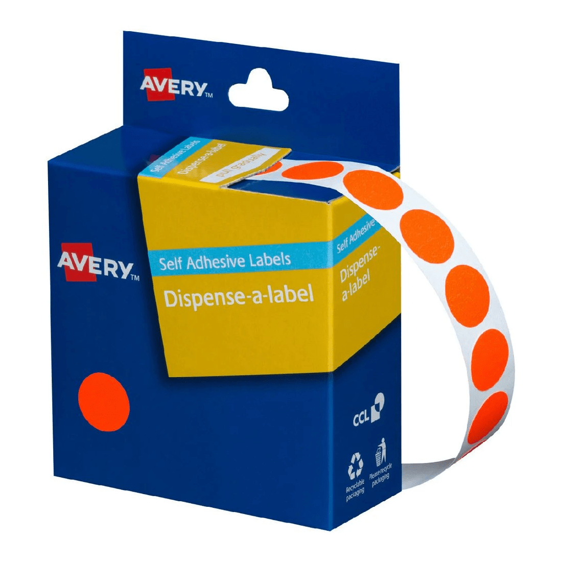 1 Avery Dispenser Labels 14mm Red 700 Pack, 1 of 3