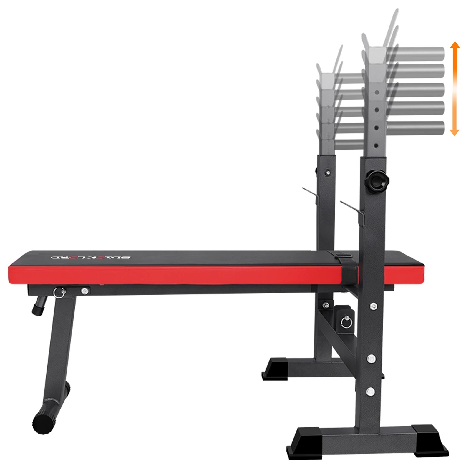 2 Black Lord Weight Bench Squat Rack Press, 2 of 6