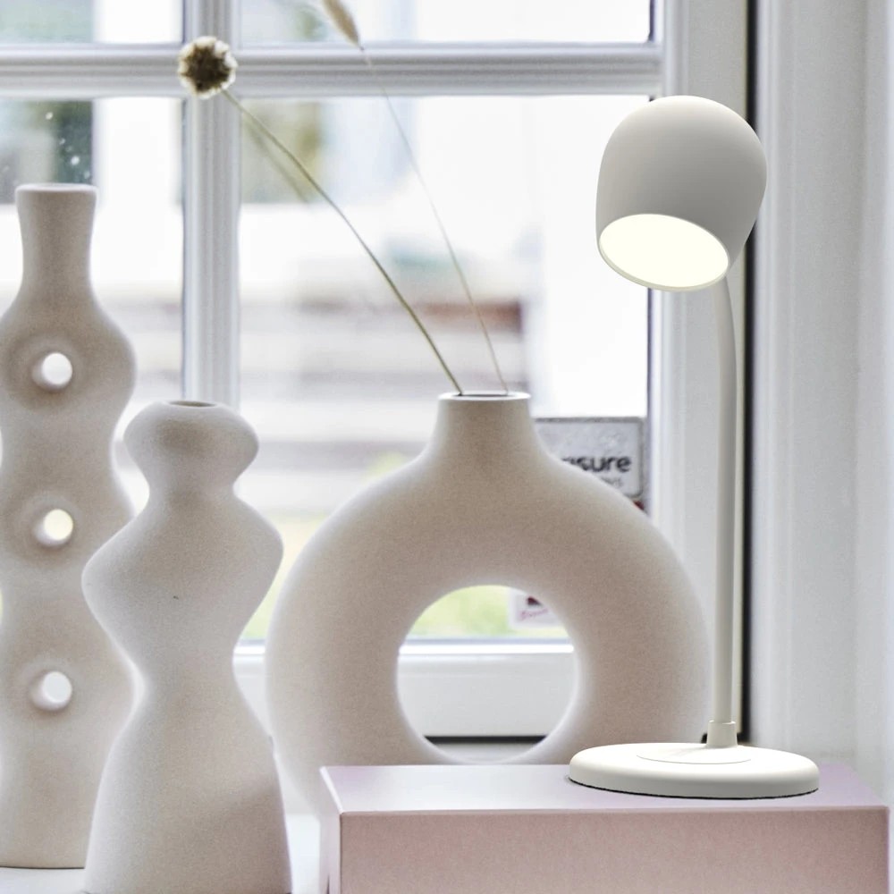 2 Kreafunk Ellie Lamp W/ Qi Charger And Bluetooth Speaker - White - White, 2 of 4