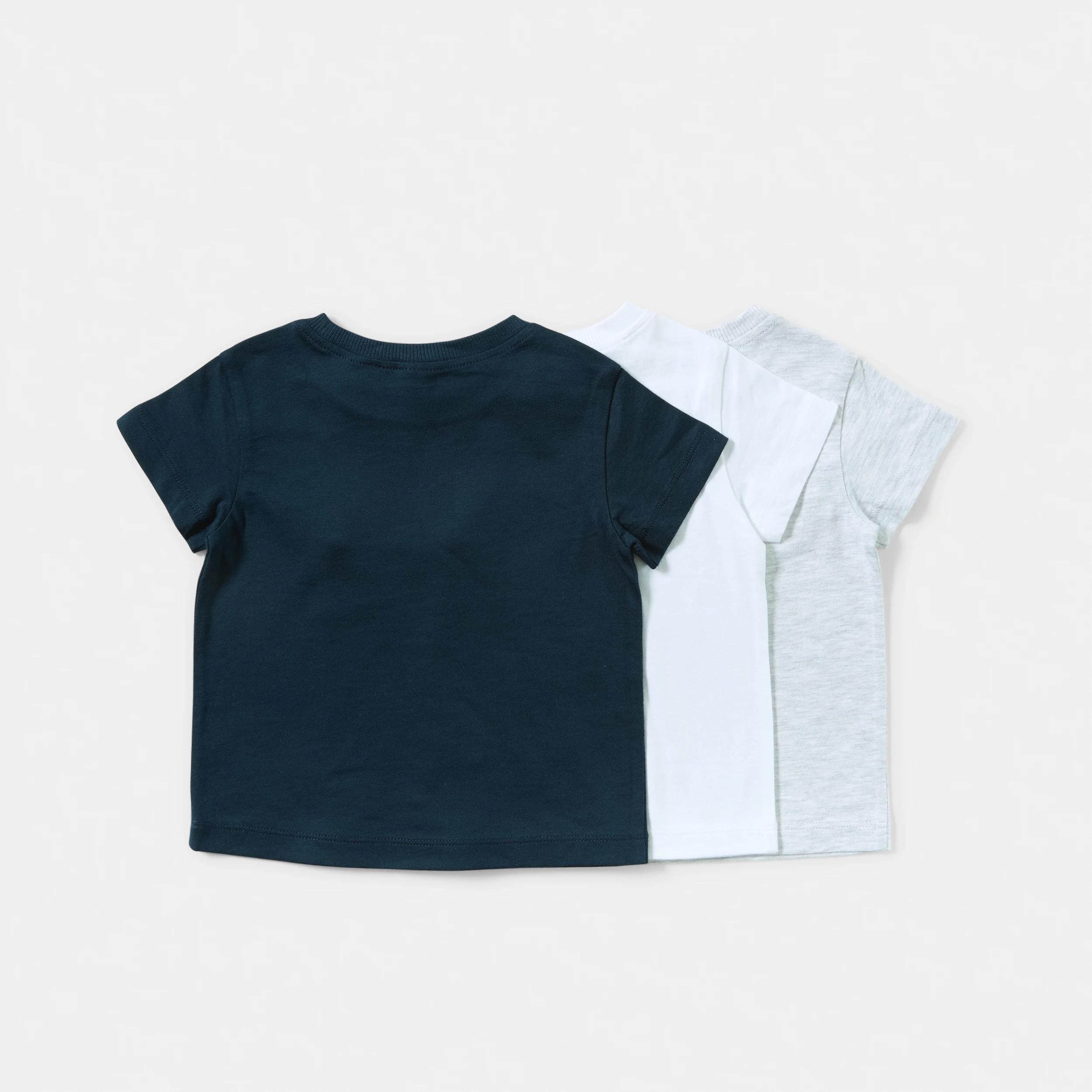 2 3 Pack Everyday T-shirt WHITE MARLE NAVY, 2 of 8
