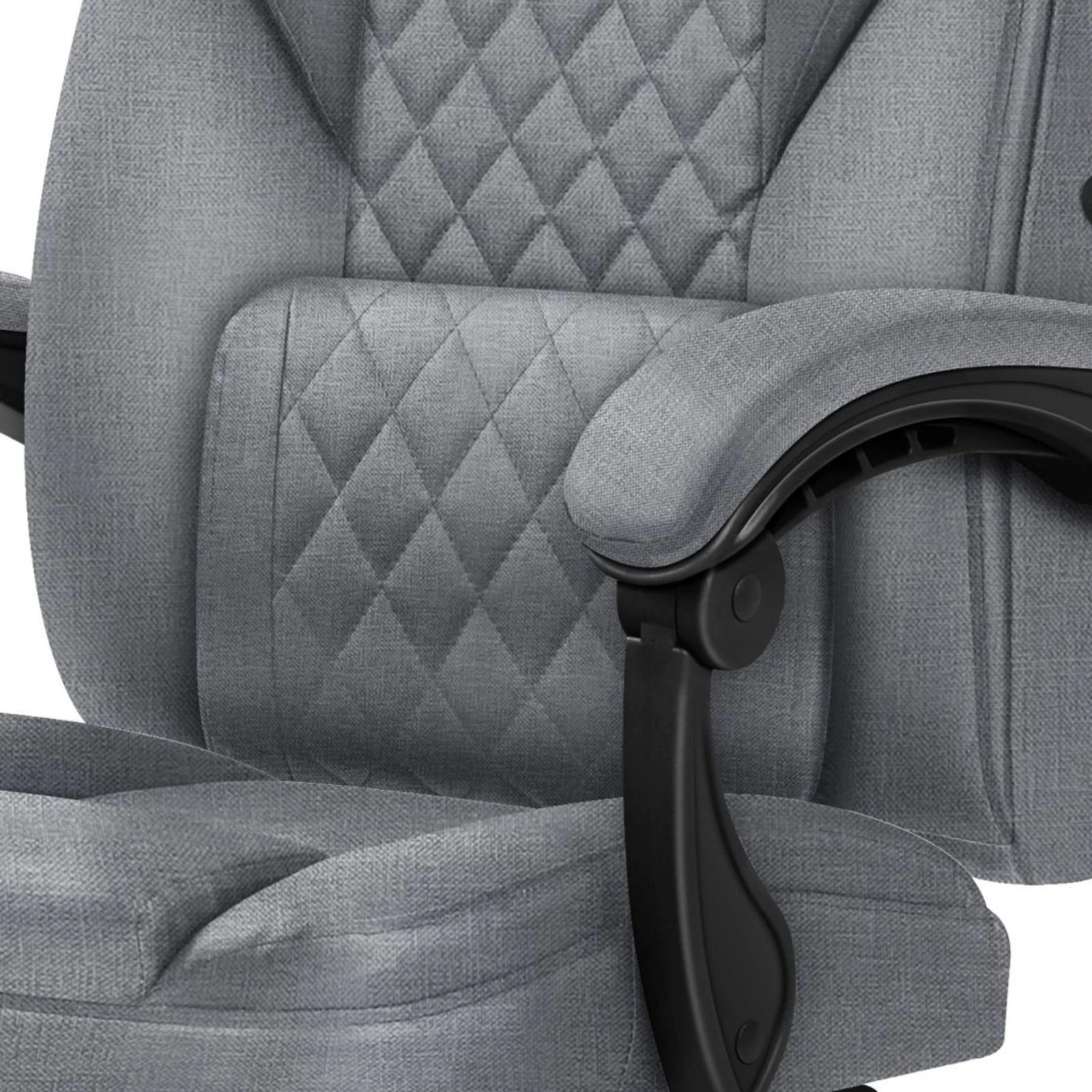 6 Alfordson Massage Office Chair Executive Fabric Seat Gaming Recliner Computer - Grey, 6 of 10