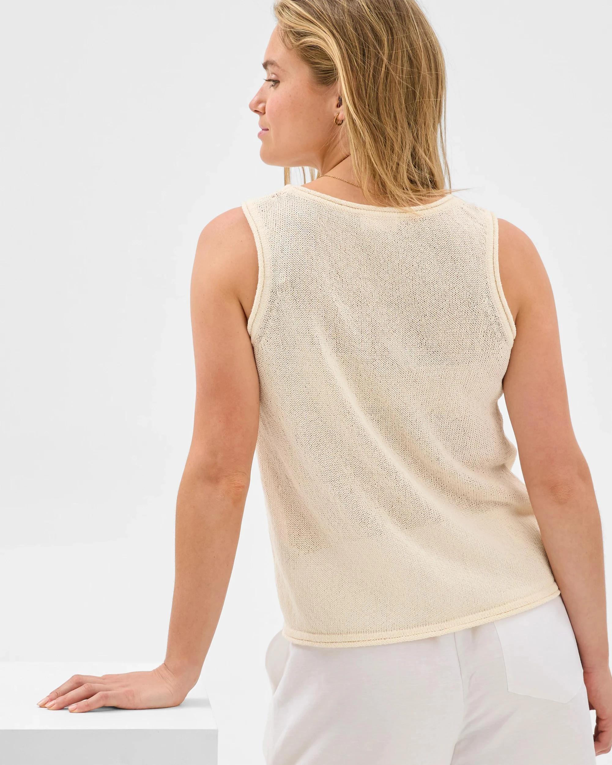 6 Slouchy Knit Tank Top - Lily Loves WHITE, 6 of 6