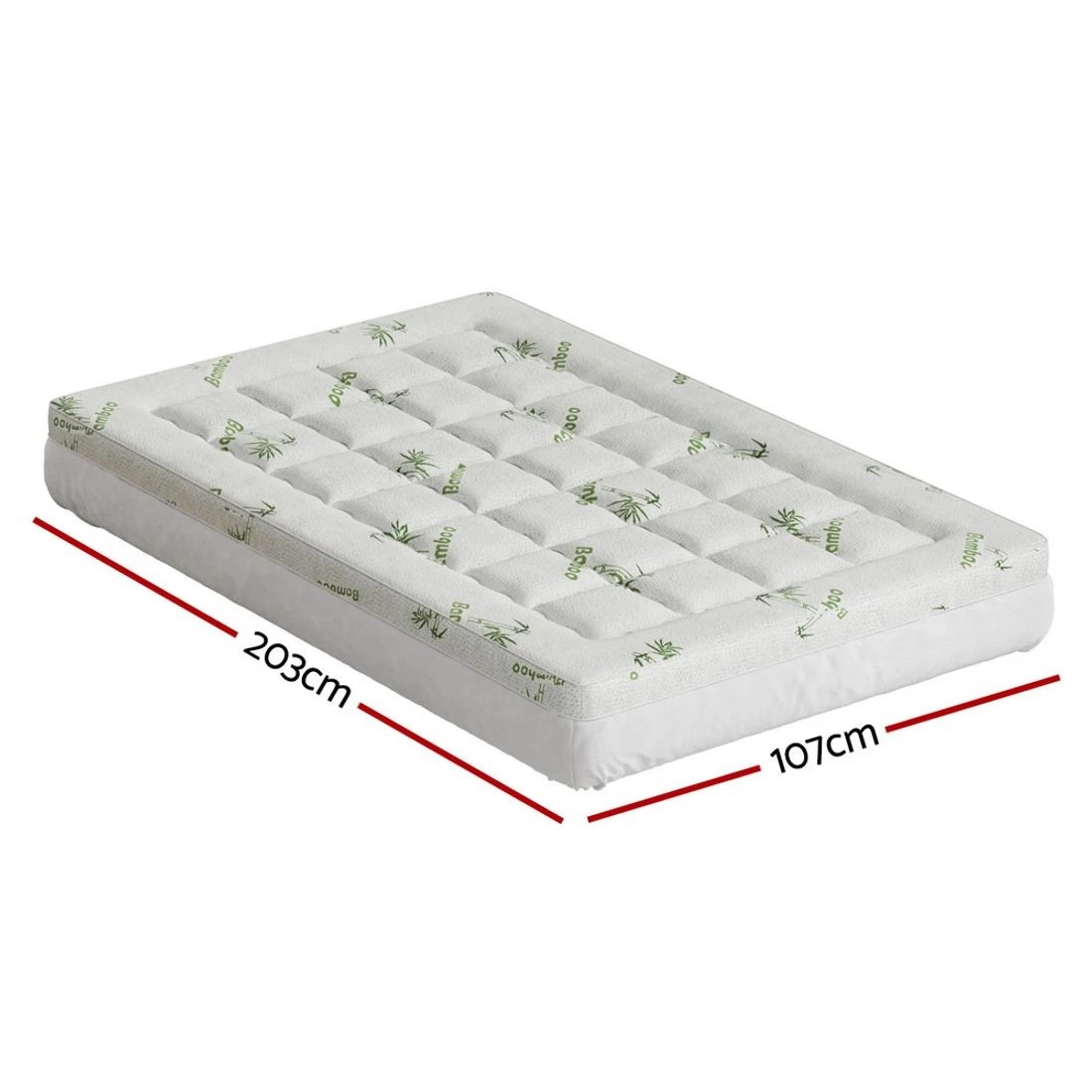 1 Giselle Mattress Topper 7.5cm King Single - White, 1 of 5